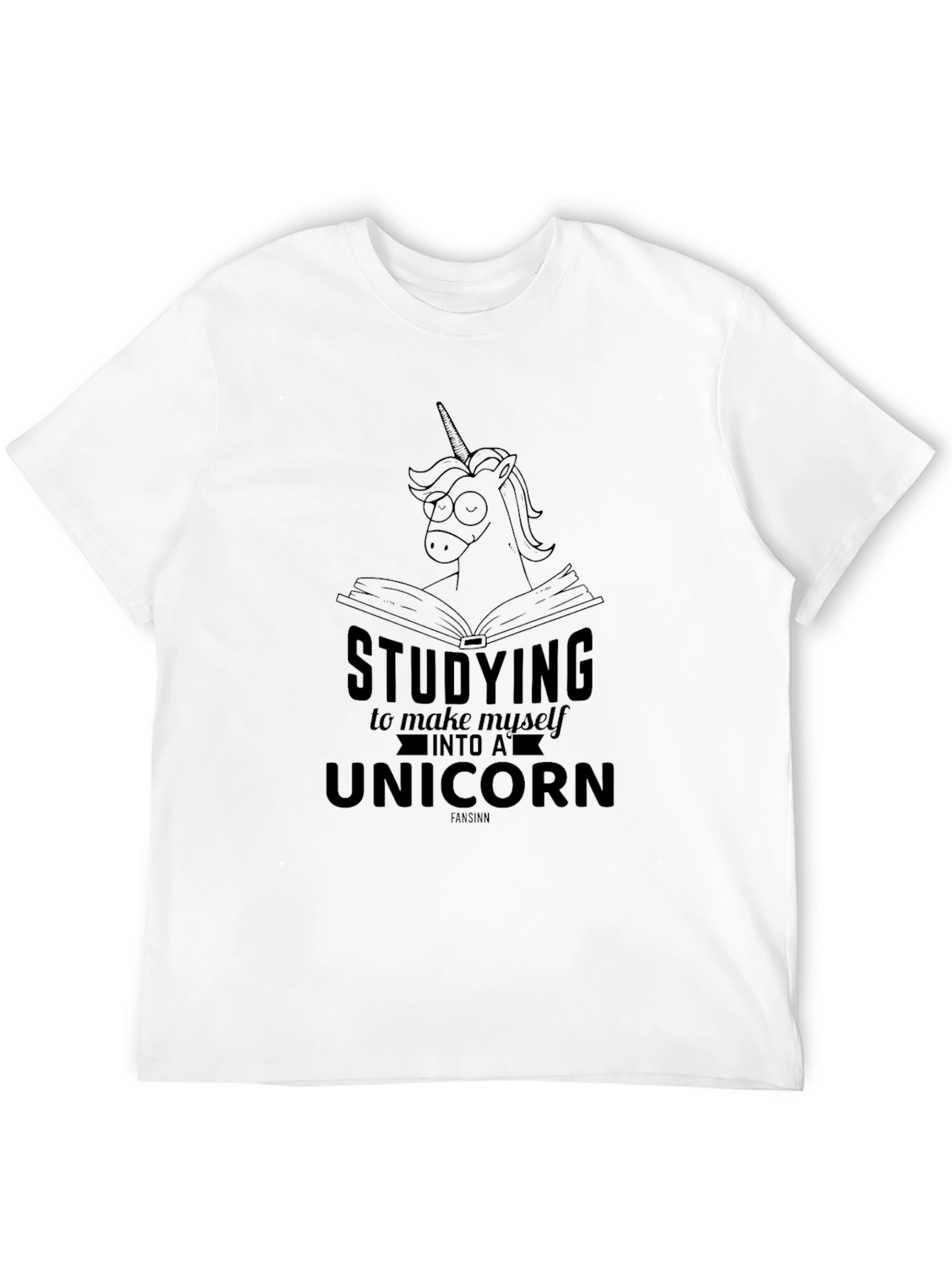 Black Studying to Be a Unicorn T-Shirt view 12