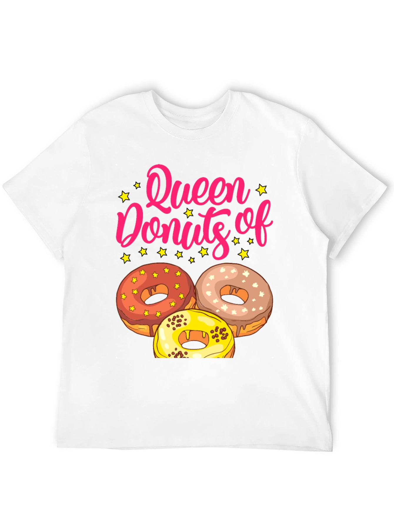 Black Queen of Donuts T-Shirt Funny Dessert Tee view 12