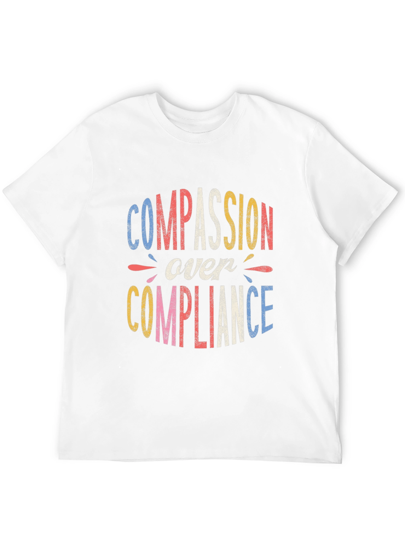 Black Compassion Over Compliance Graphic Tee - Black view 12