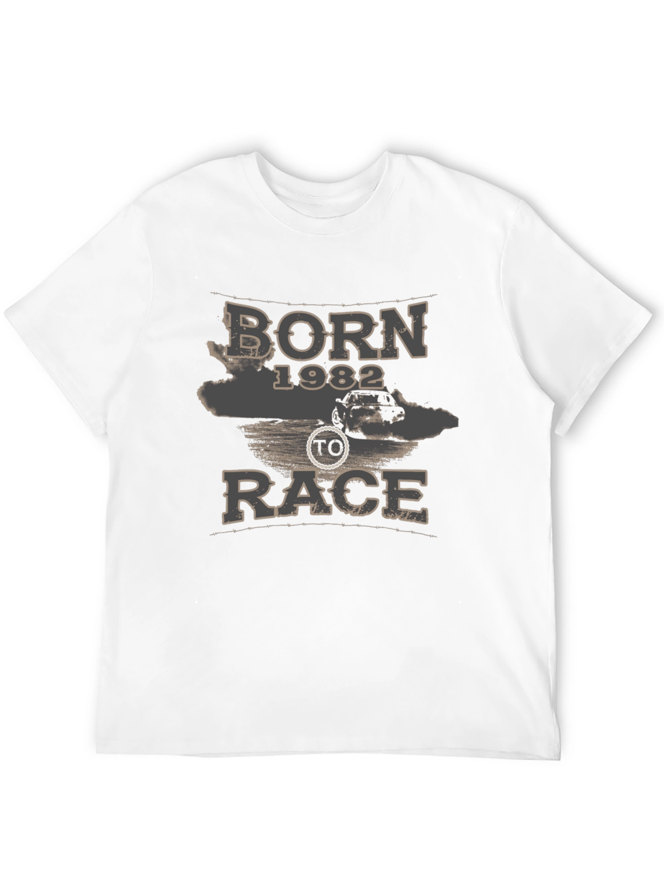 Black Born 1982 To Race Black Graphic Tee view 12
