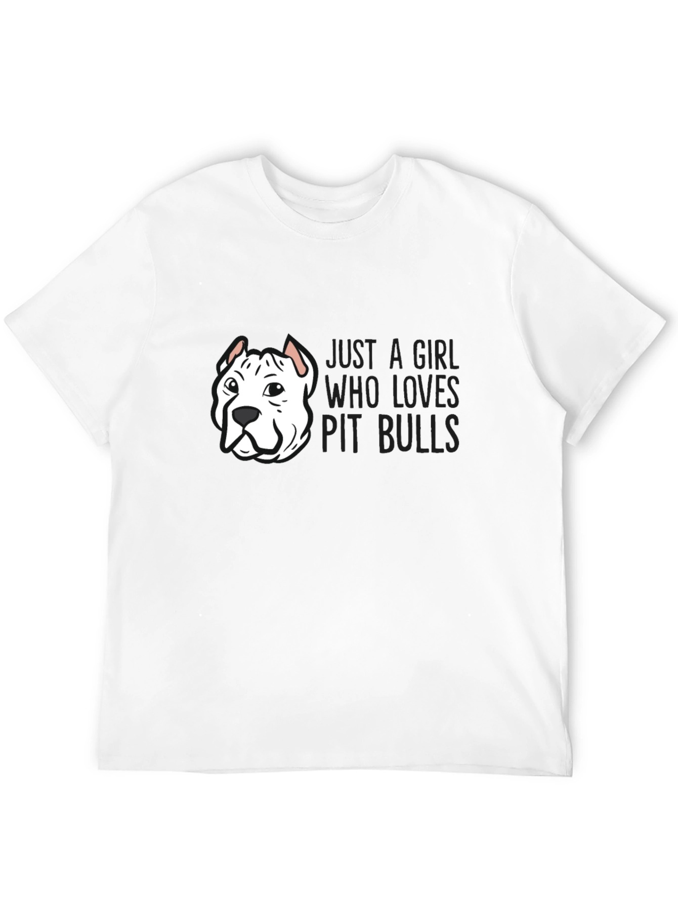 Black Just a Girl Who Loves Pit Bulls T-Shirt view 12
