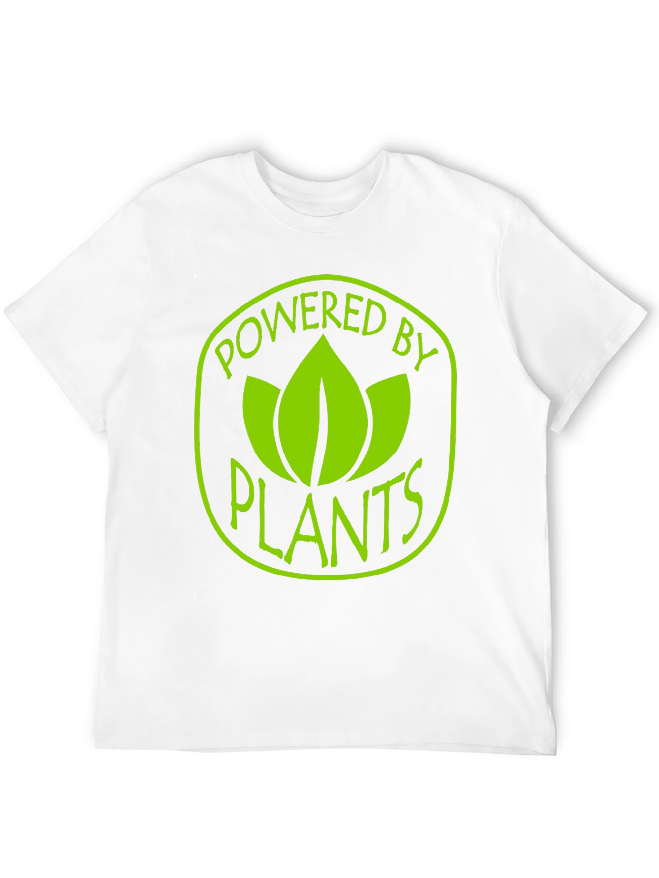Black Powered By Plants T-Shirt - Vegan Lifestyle Tee view 12