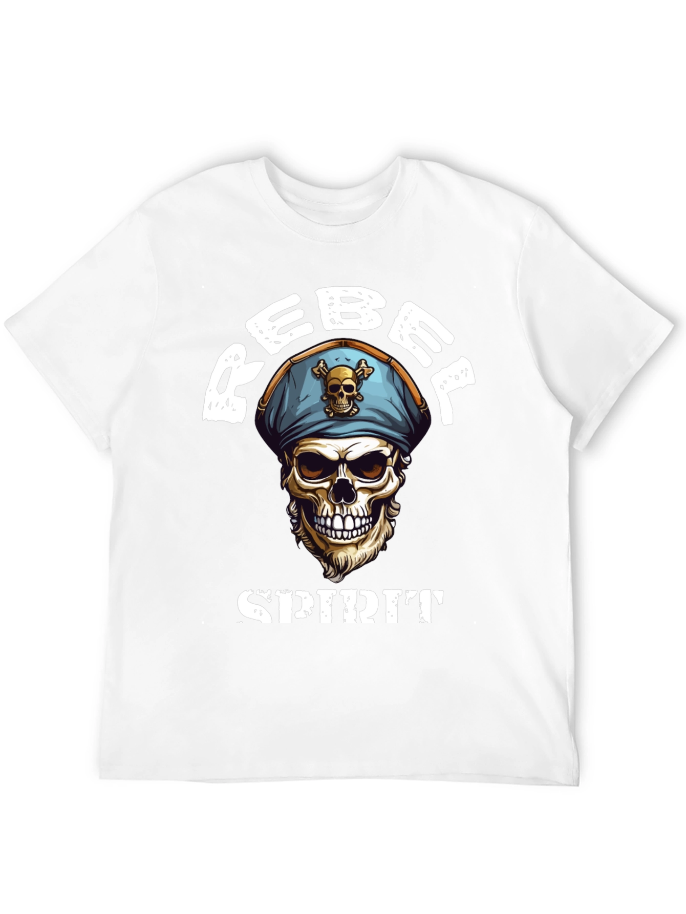 Black Rebel Spirit Skull Graphic Tee - Black view 12