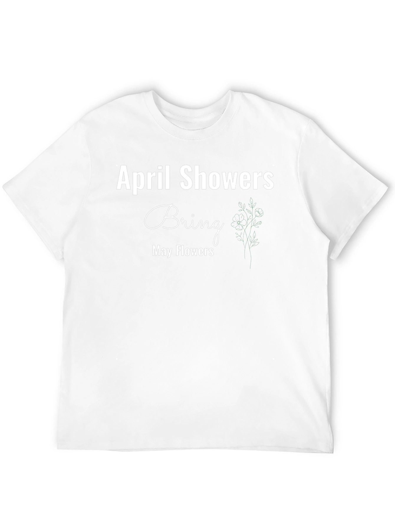 Black April Showers Bring May Flowers Graphic Tee view 12