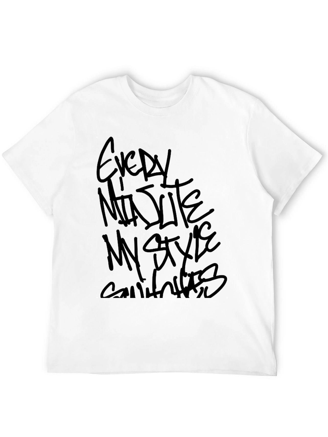 Black Every Nite My Style T-Shirt Black Casual Tee view 12