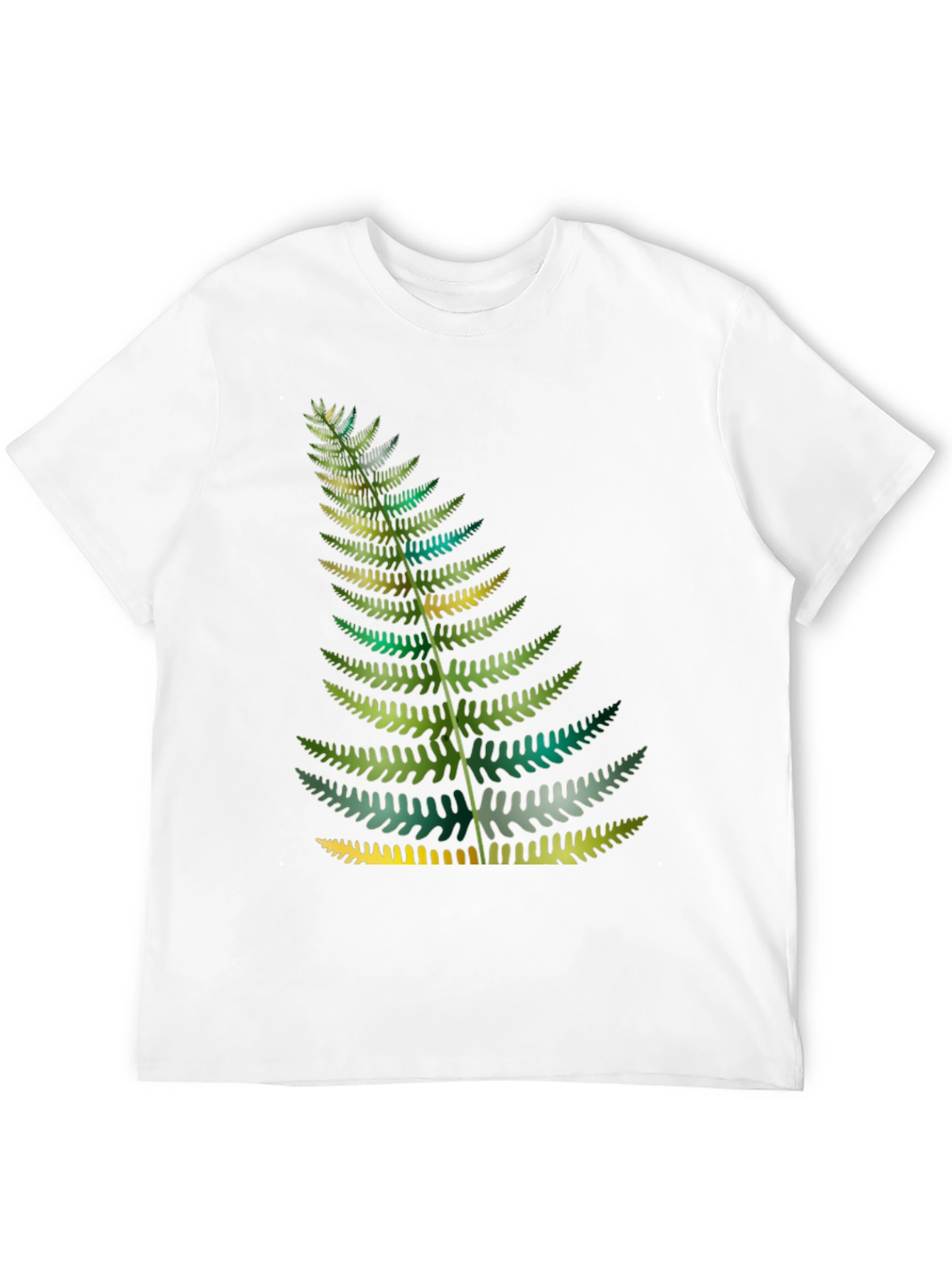 Black Fern Print Black T-Shirt view 12
