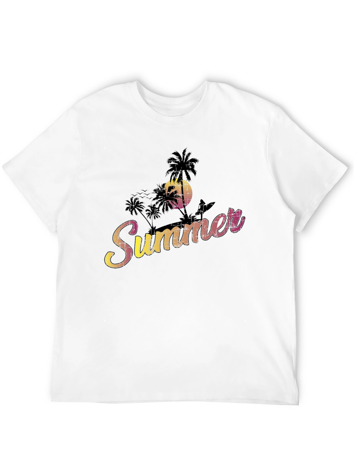 Black Summer Vibe Graphic Tee - Black Cotton Blend view 12