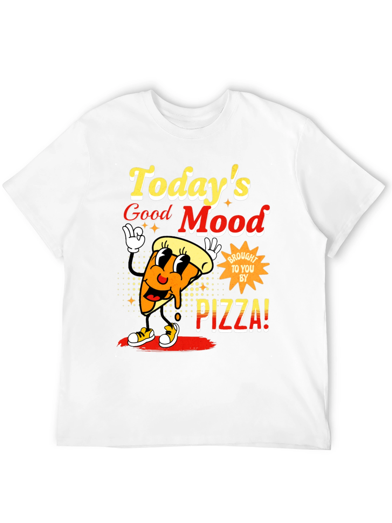 Black Today's Good Mood Pizza Graphic Tee view 12