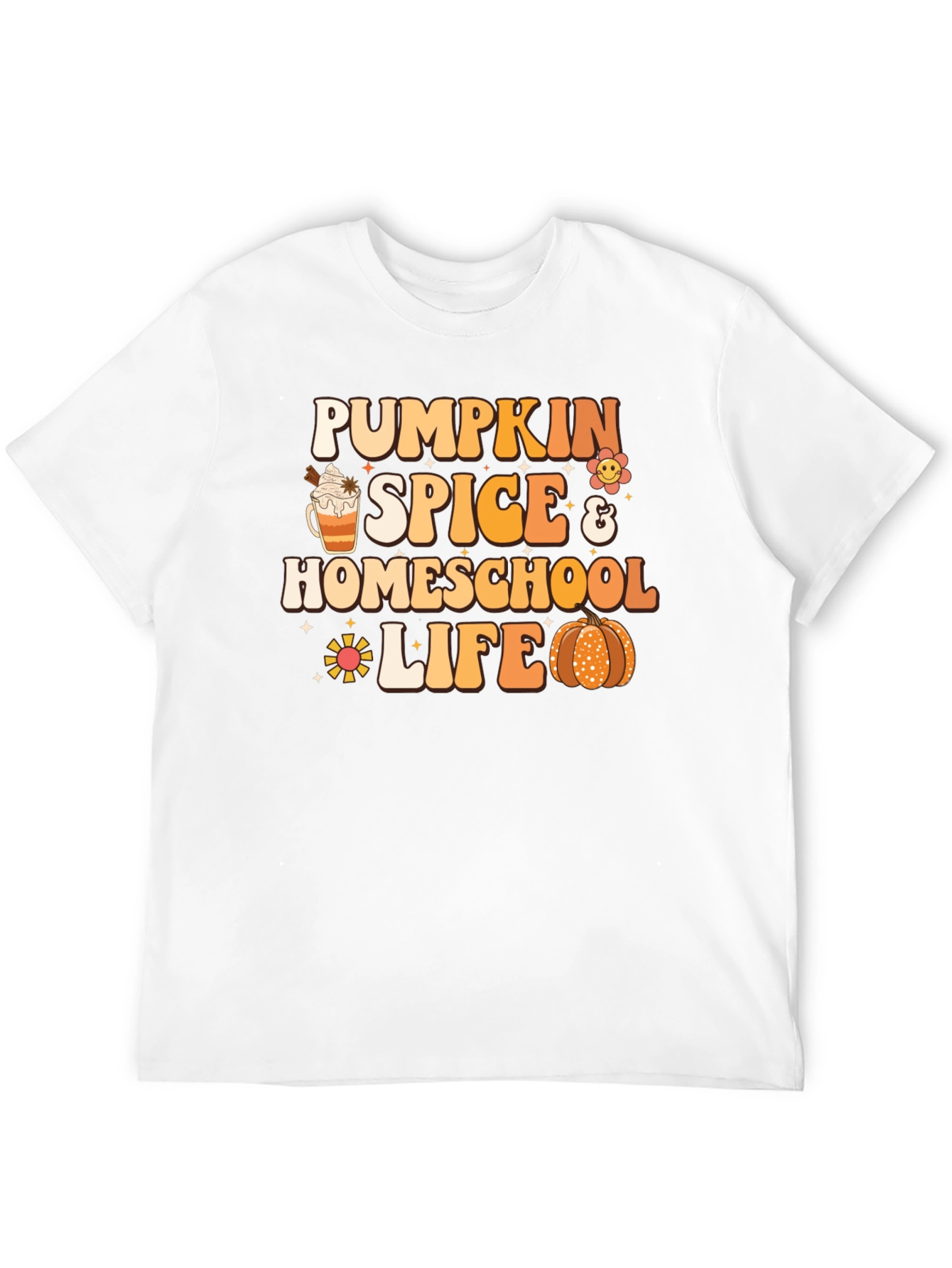 Pumpkin Spice Homeschool Life Black T-Shirt - 12