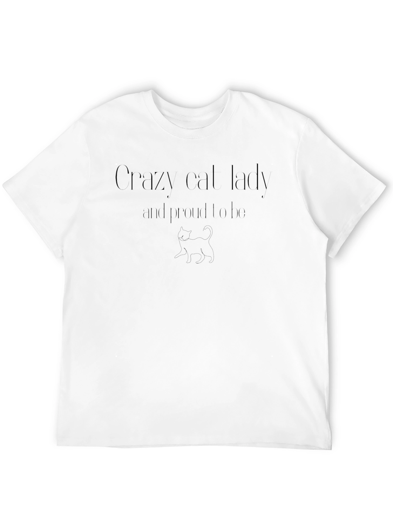 Black Crazy Cat Lady Black T-Shirt view 12