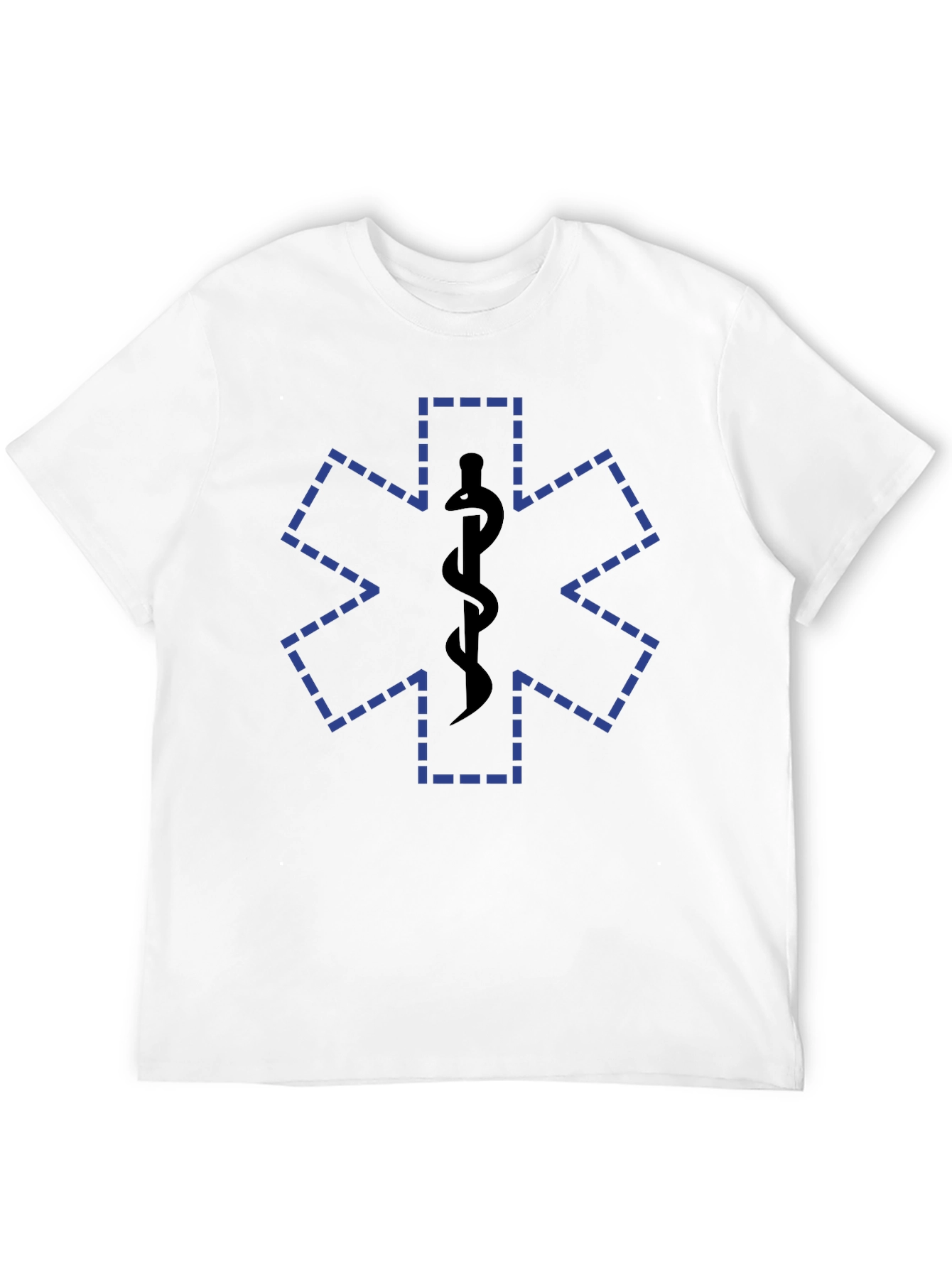 Black Medical Symbol Black T-Shirt view 12