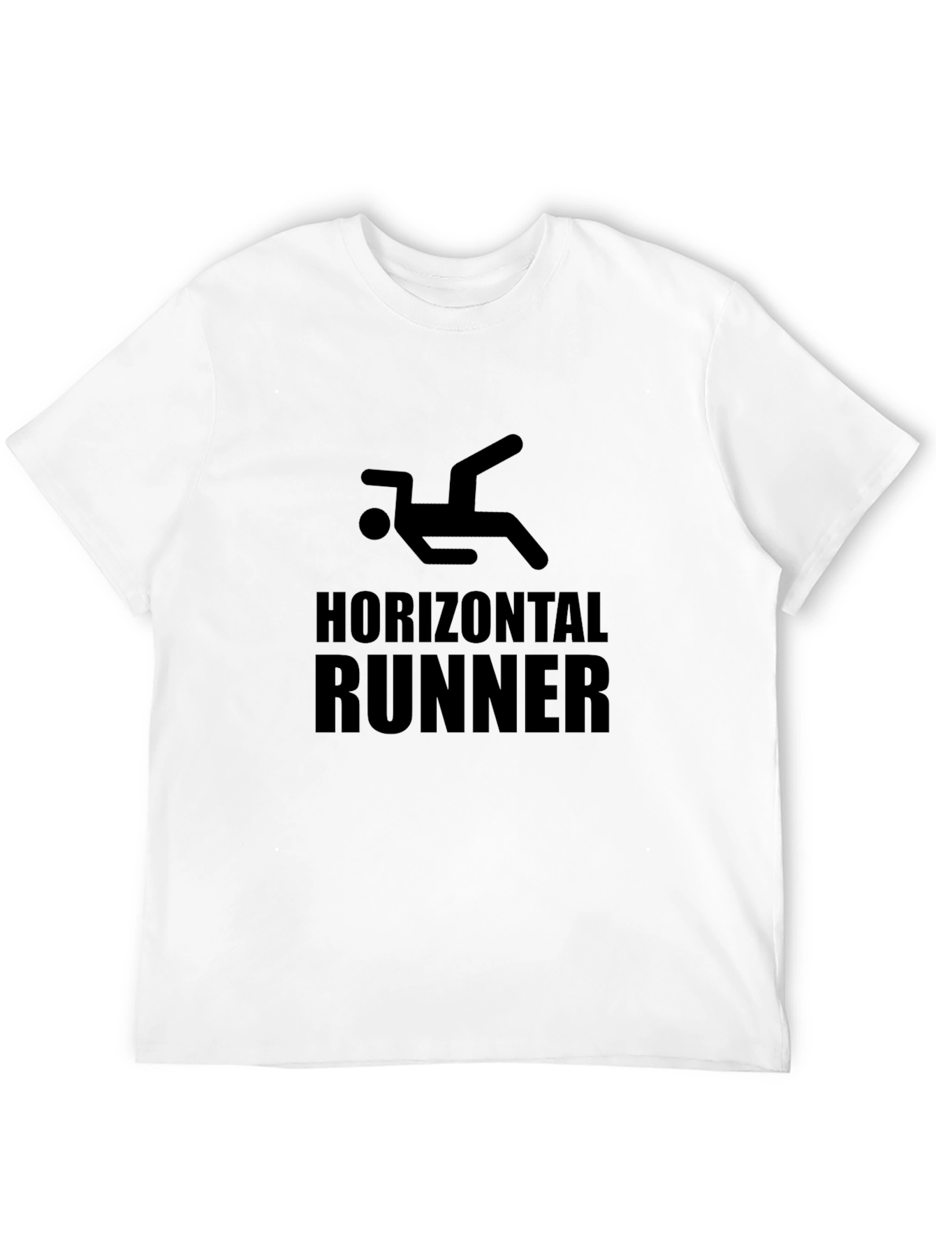Black Funny Horizontal Runner Graphic T-Shirt view 12