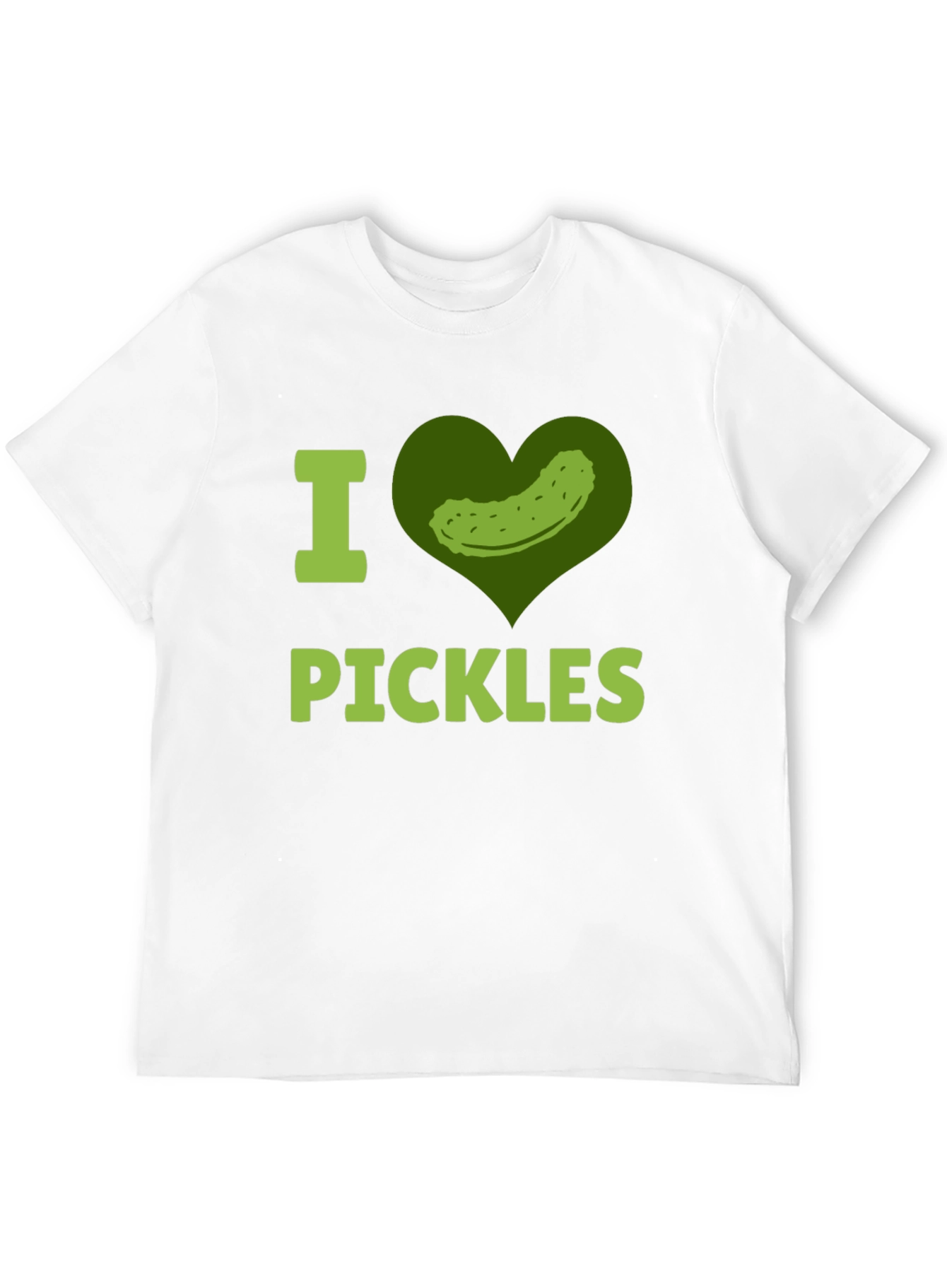 Black I Heart Pickles Funny T-Shirt  view 12