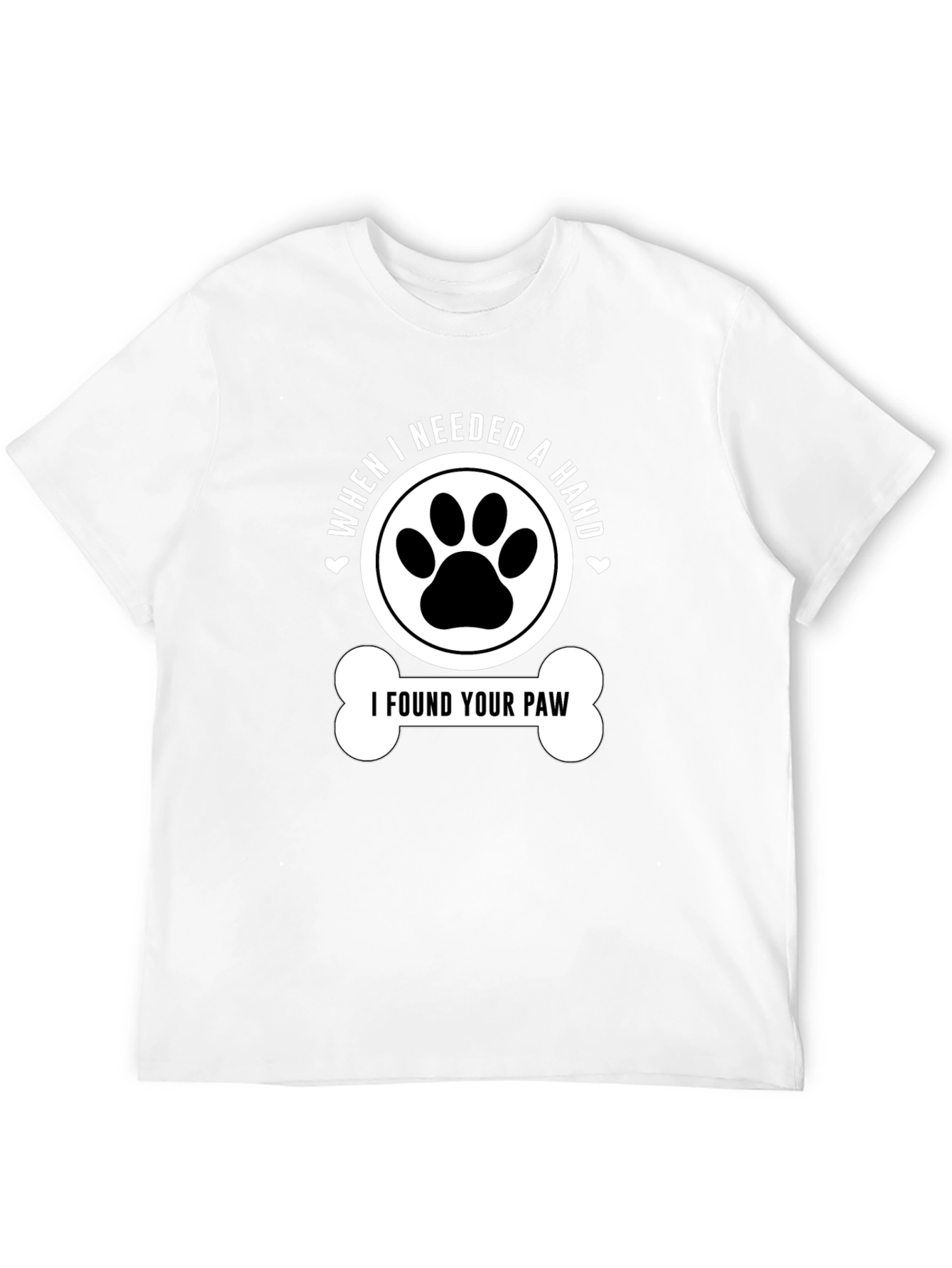 Black Dog Paw Print T-Shirt view 12