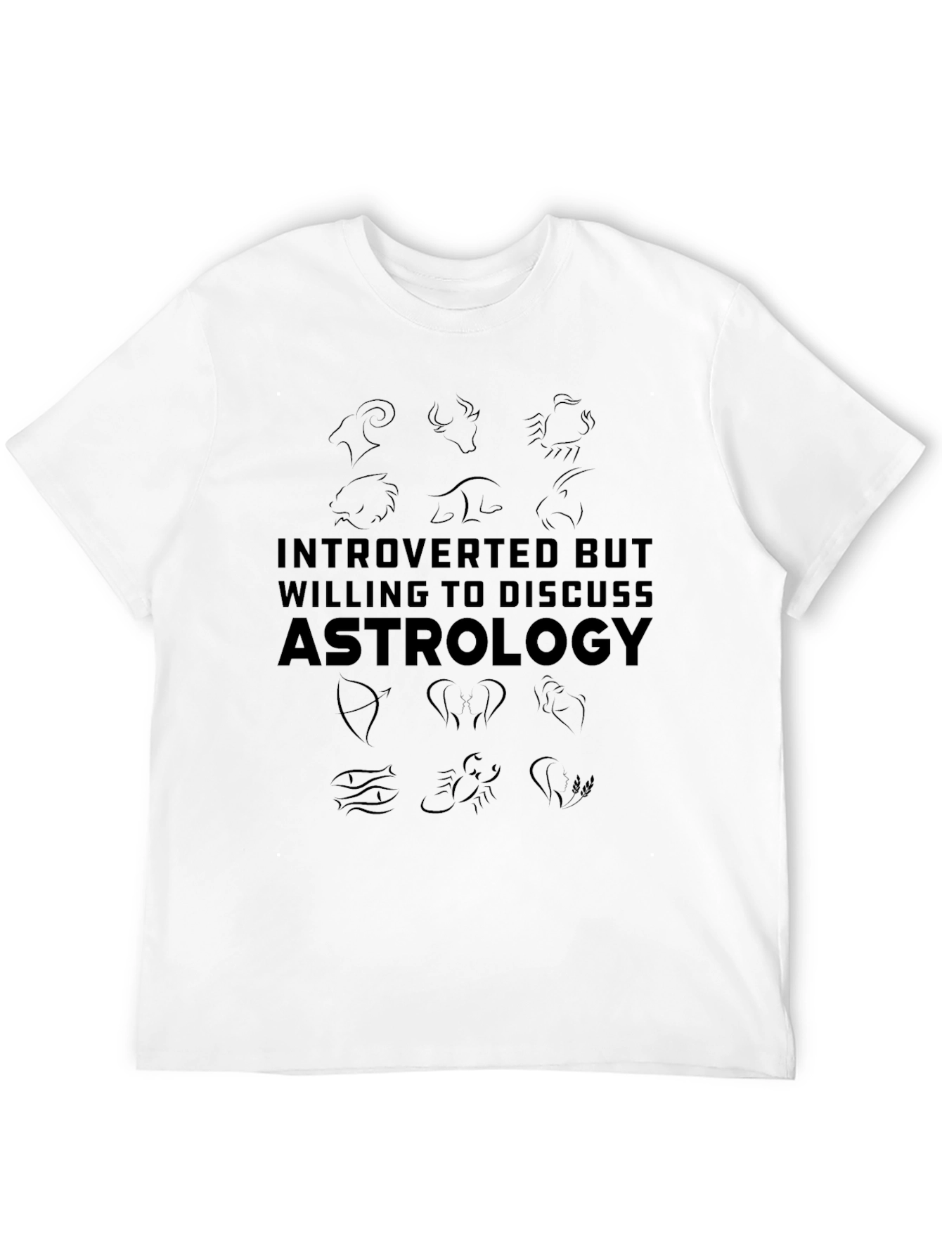 Black Introverted Astrology T-Shirt view 12