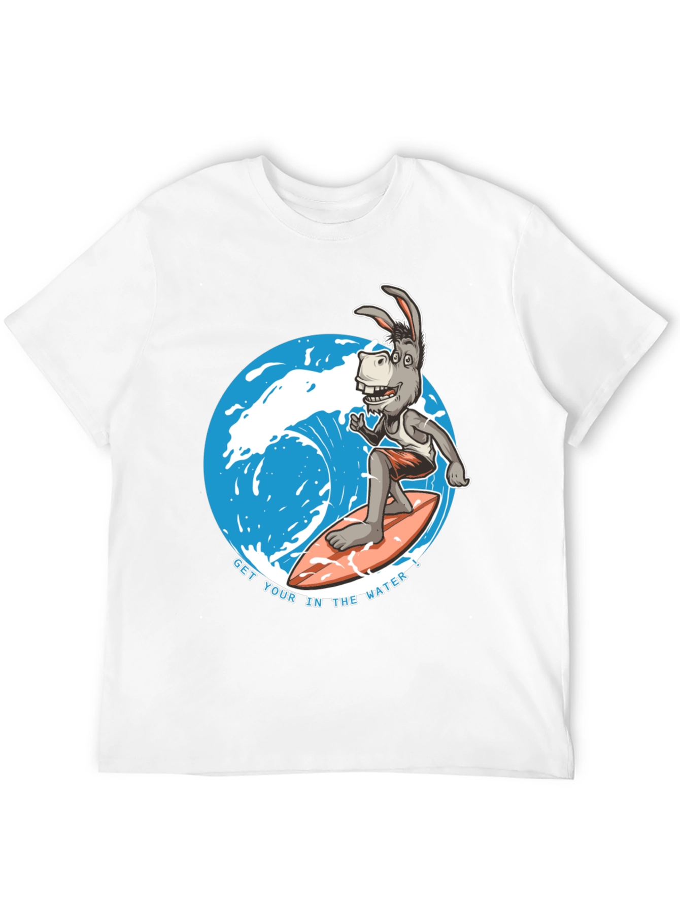 Black Surfing Donkey Graphic T-Shirt view 12