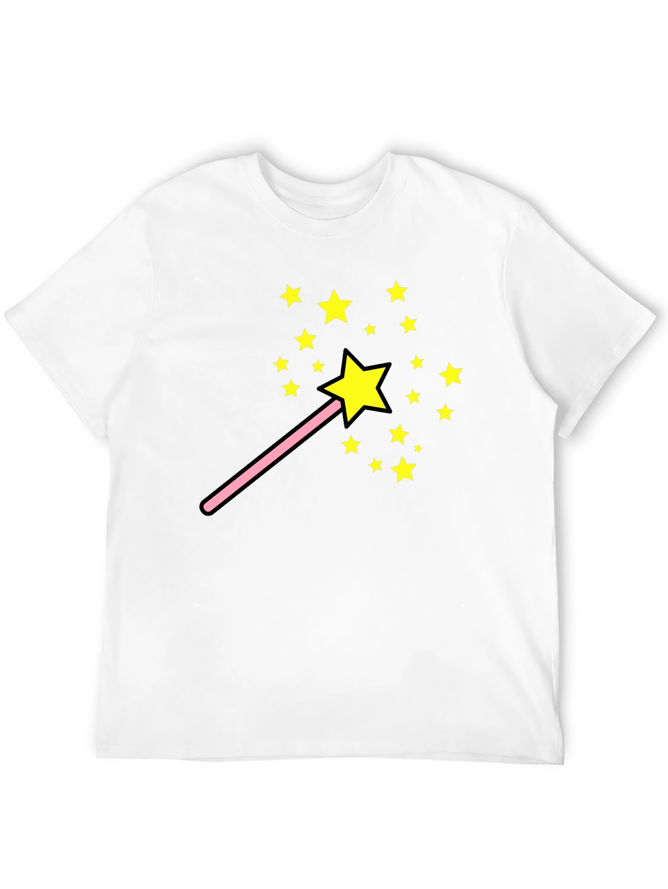 Black Magic Wand Star T-Shirt - Fun Whimsical Design view 12