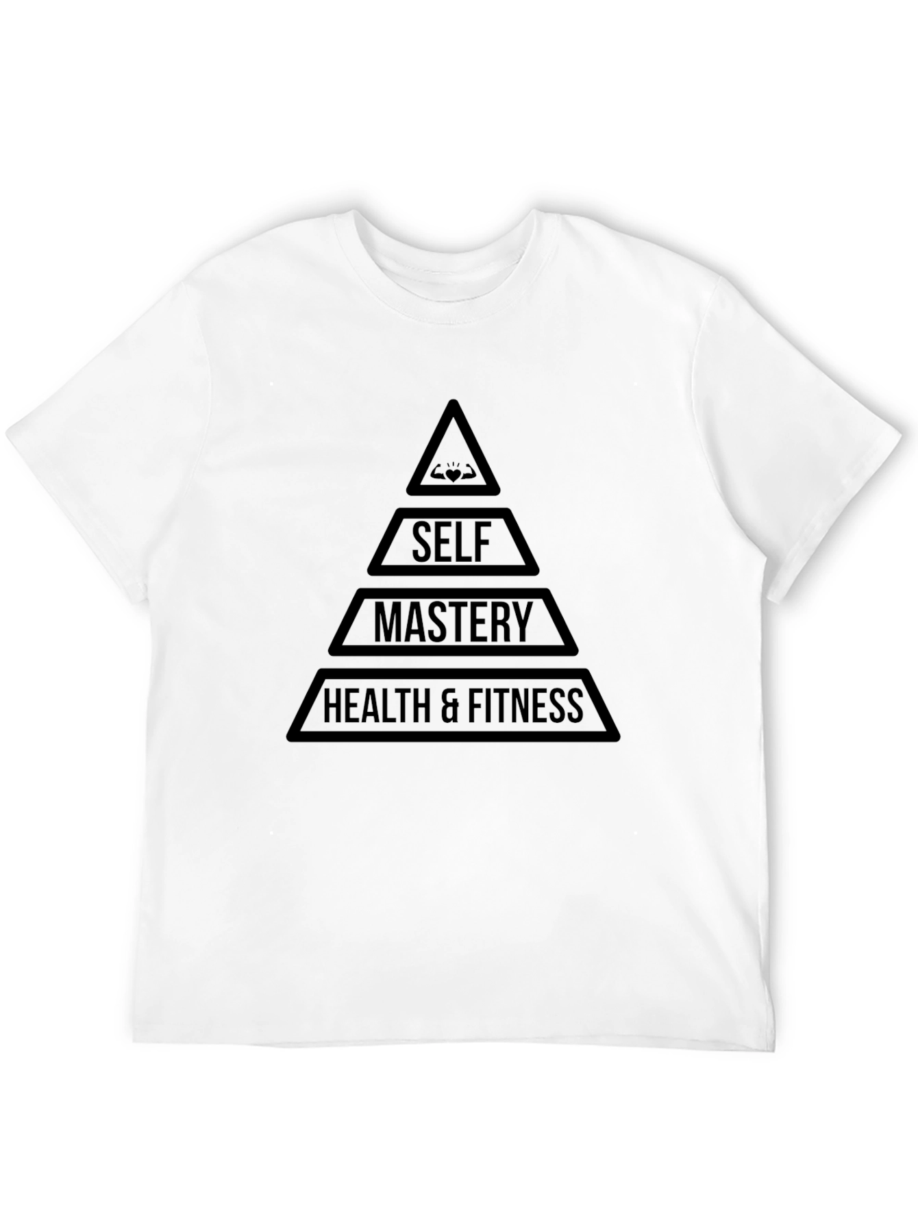 Black Self-Mastery Pyramid Black T-Shirt view 12