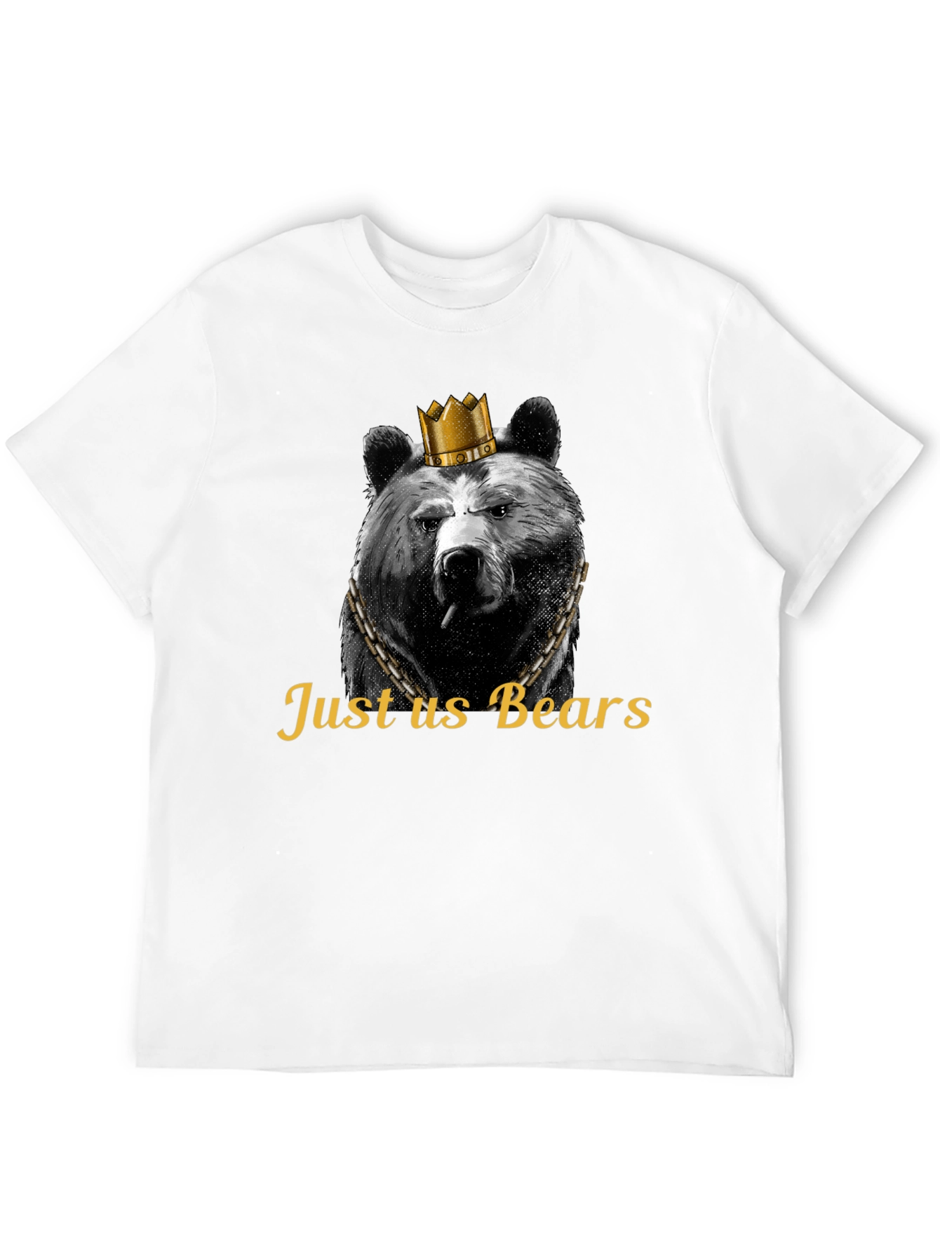 Black Just Us Bears Graphic Tee - King Bear T-Shirt view 12