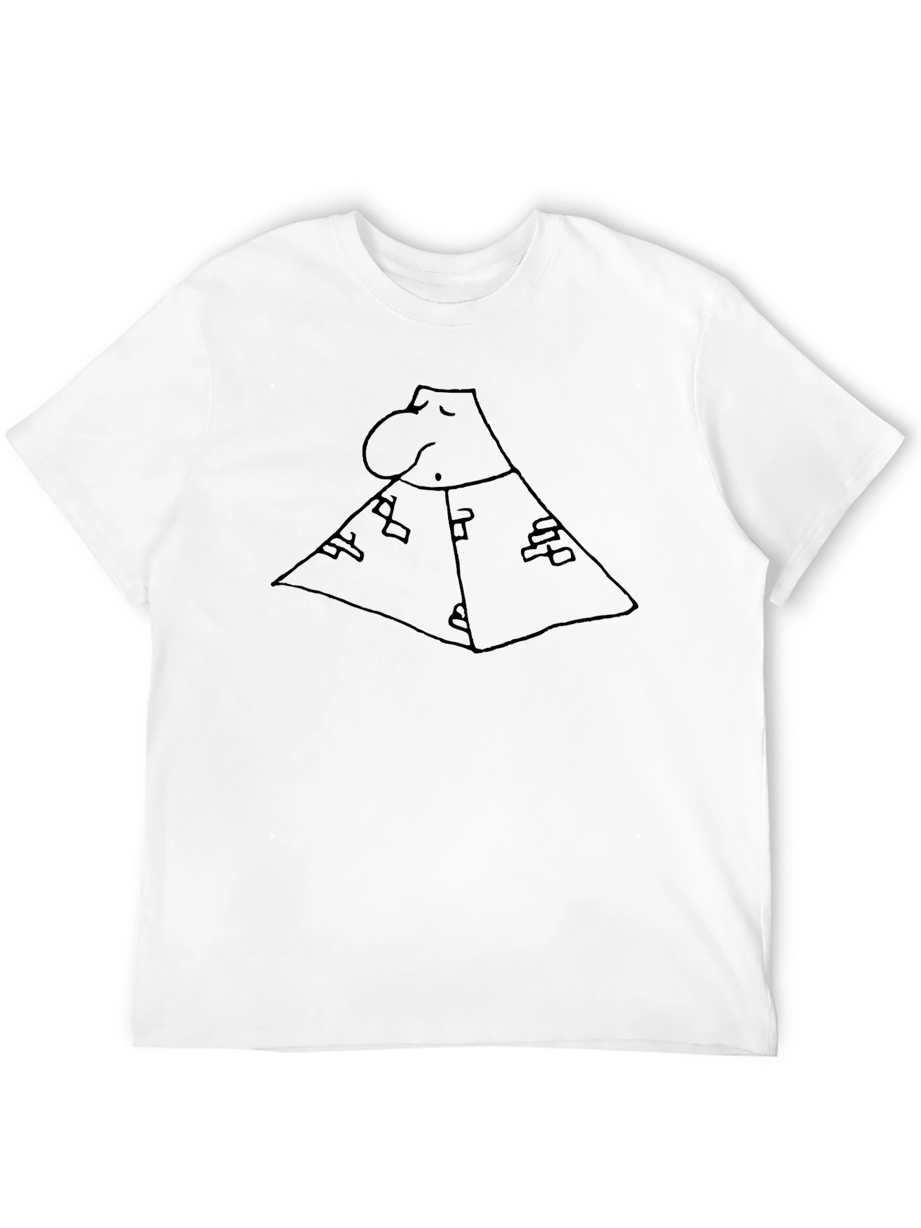 Black Unique Graphic Tee - Pyramid Head Cartoon view 12
