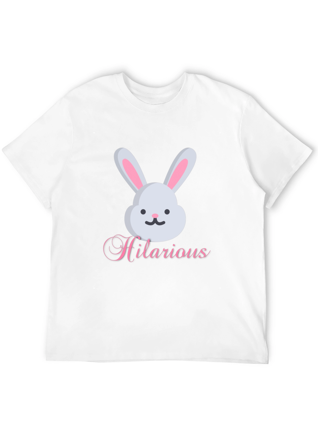 Black Hilarious Bunny Graphic Tee - Soft Cotton Blend view 12