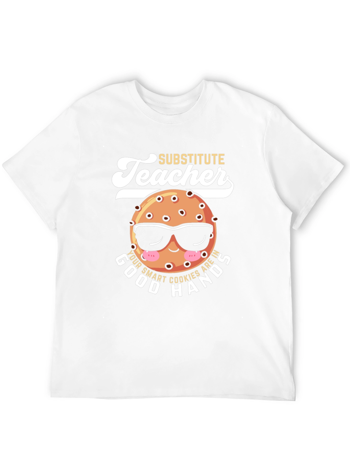 Black Substitute Teacher Cookie T-Shirt Funny Tee view 12