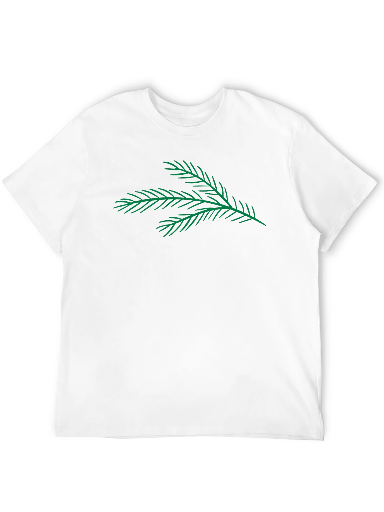 Black Evergreen Branch Graphic Tee - Modern Casual Style view 12
