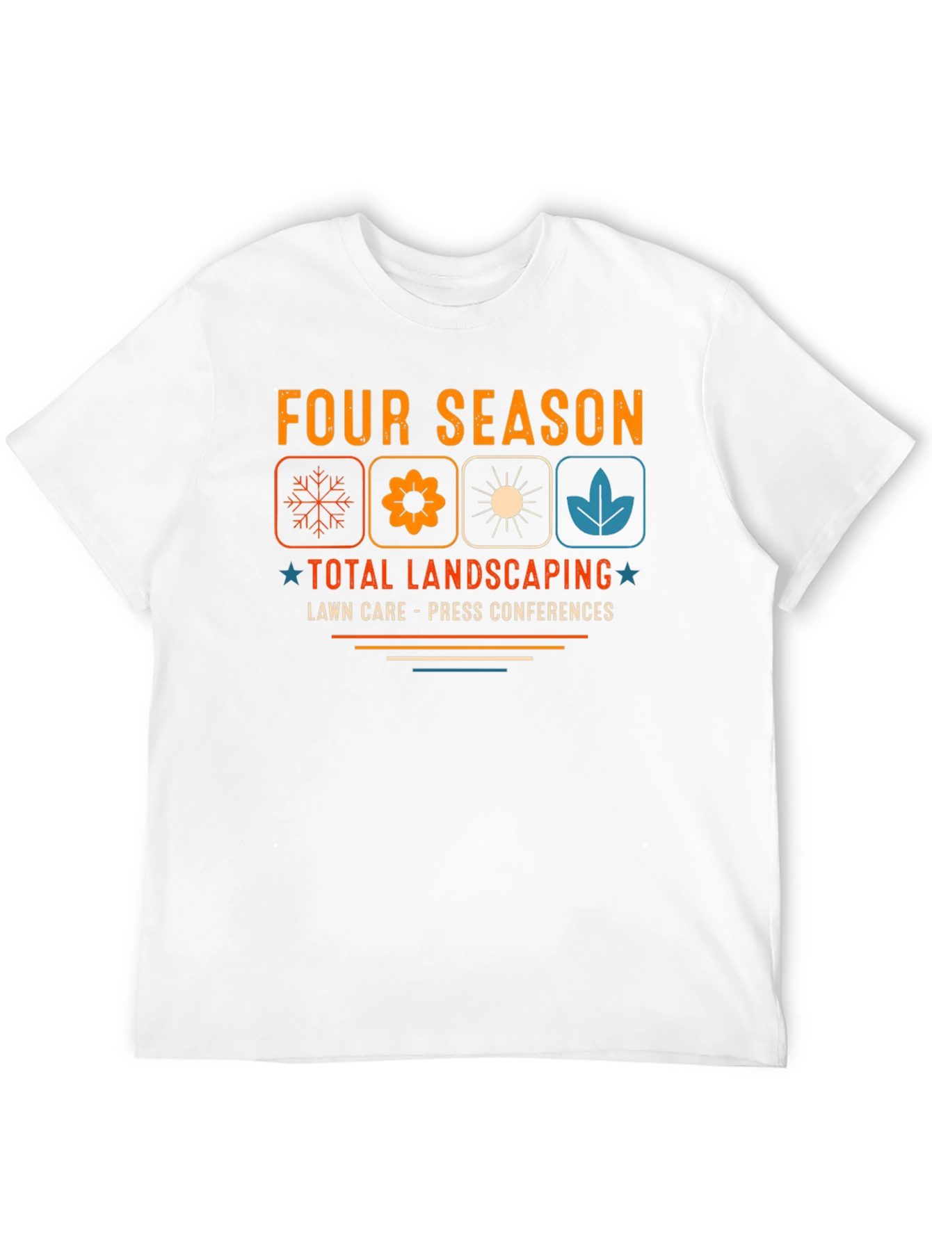 Black Four Season Total Landscaping T-Shirt view 12