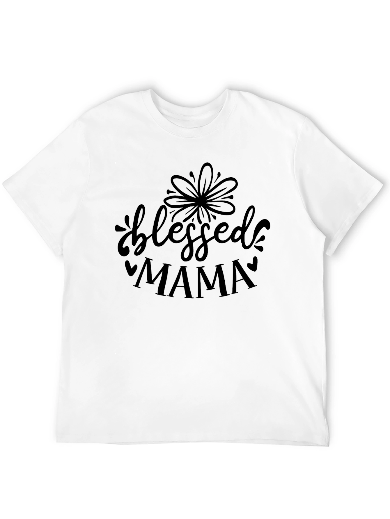 Black Blessed Mama Black Graphic Tee view 12