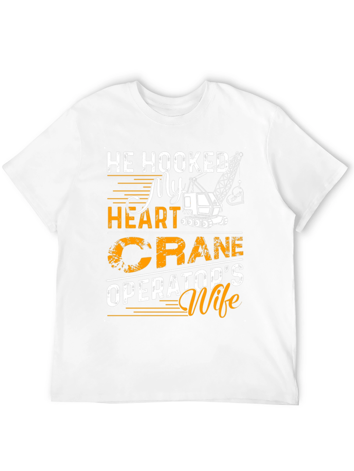 Black Crane Operator's Wife T-Shirt, He Hooked My Heart view 12