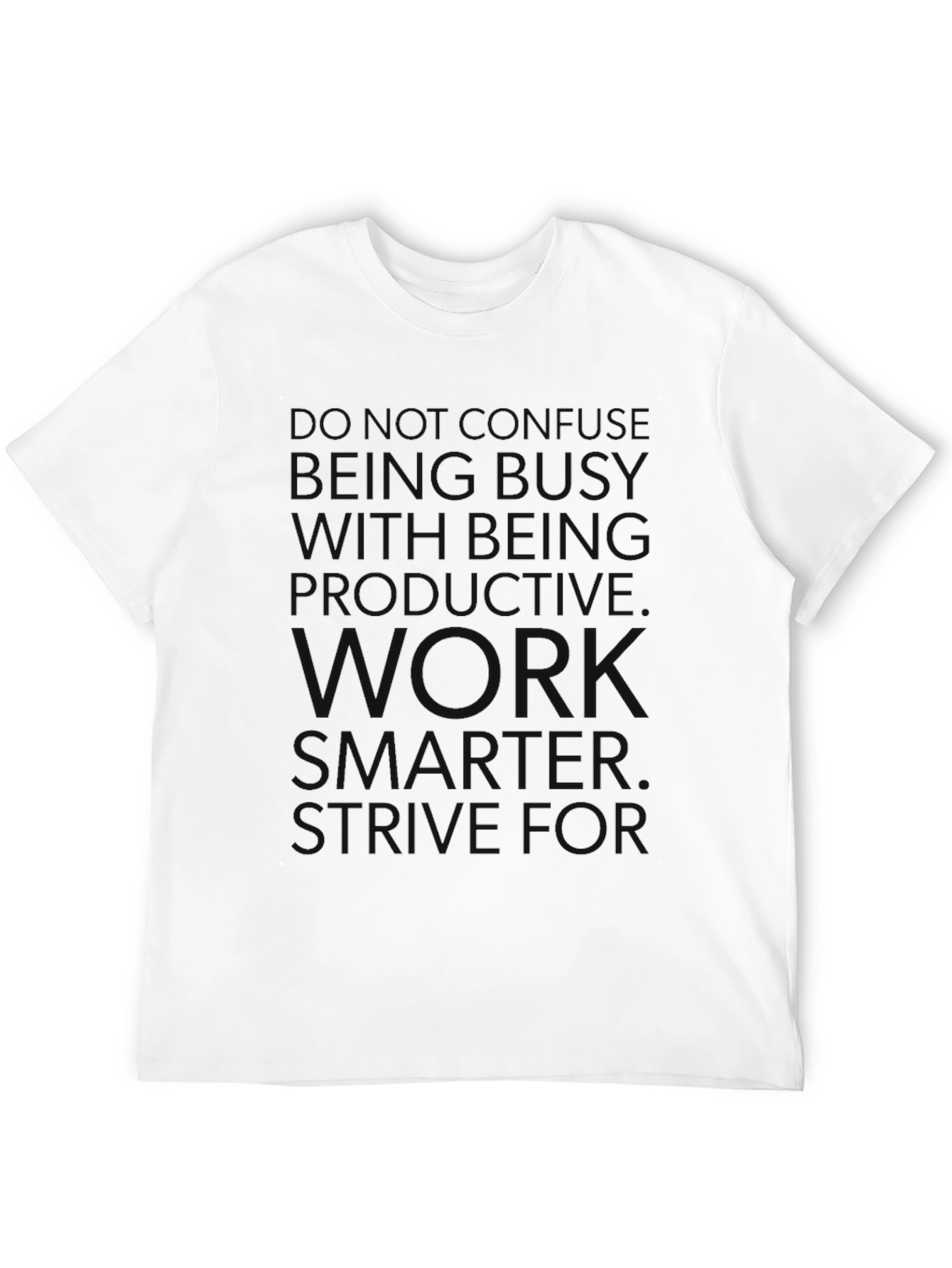 Black Work Smarter T-Shirt - Motivational Quote Tee view 12