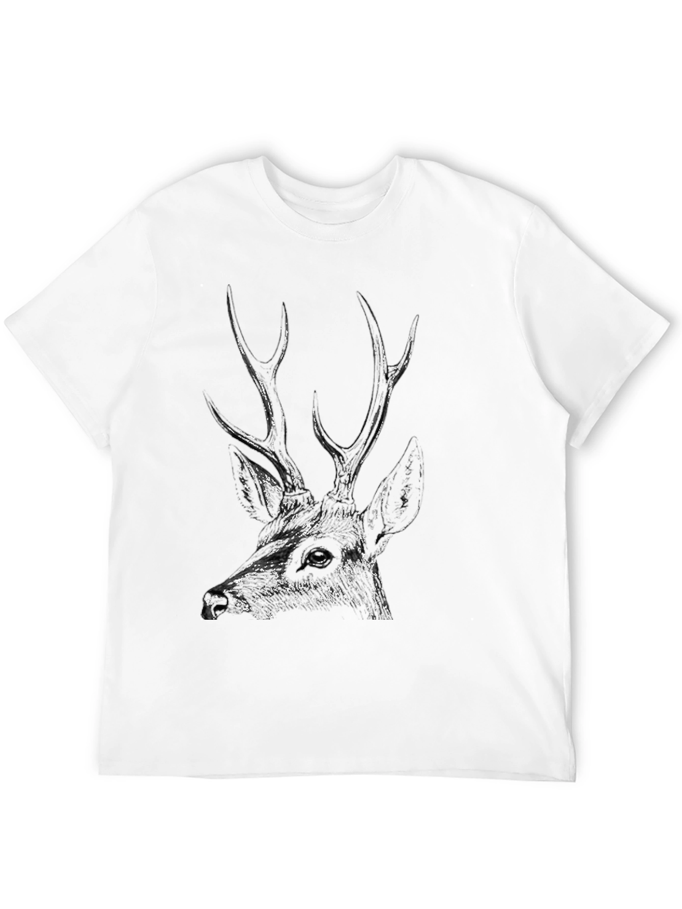 Black Men's Black Deer Graphic Tee - Stylish & Unique Design view 12