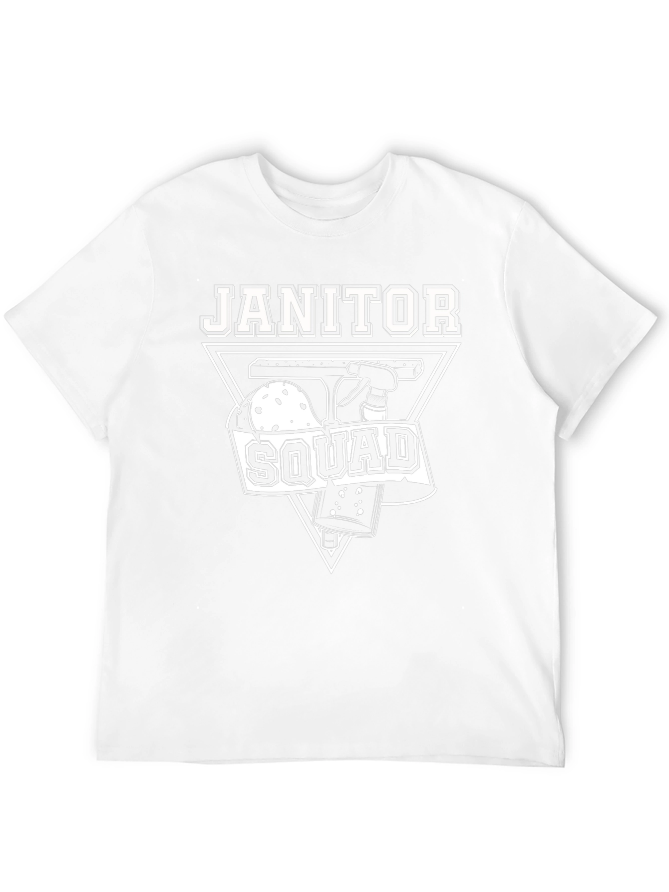 Black Janitor Squad Black Graphic T-Shirt view 12