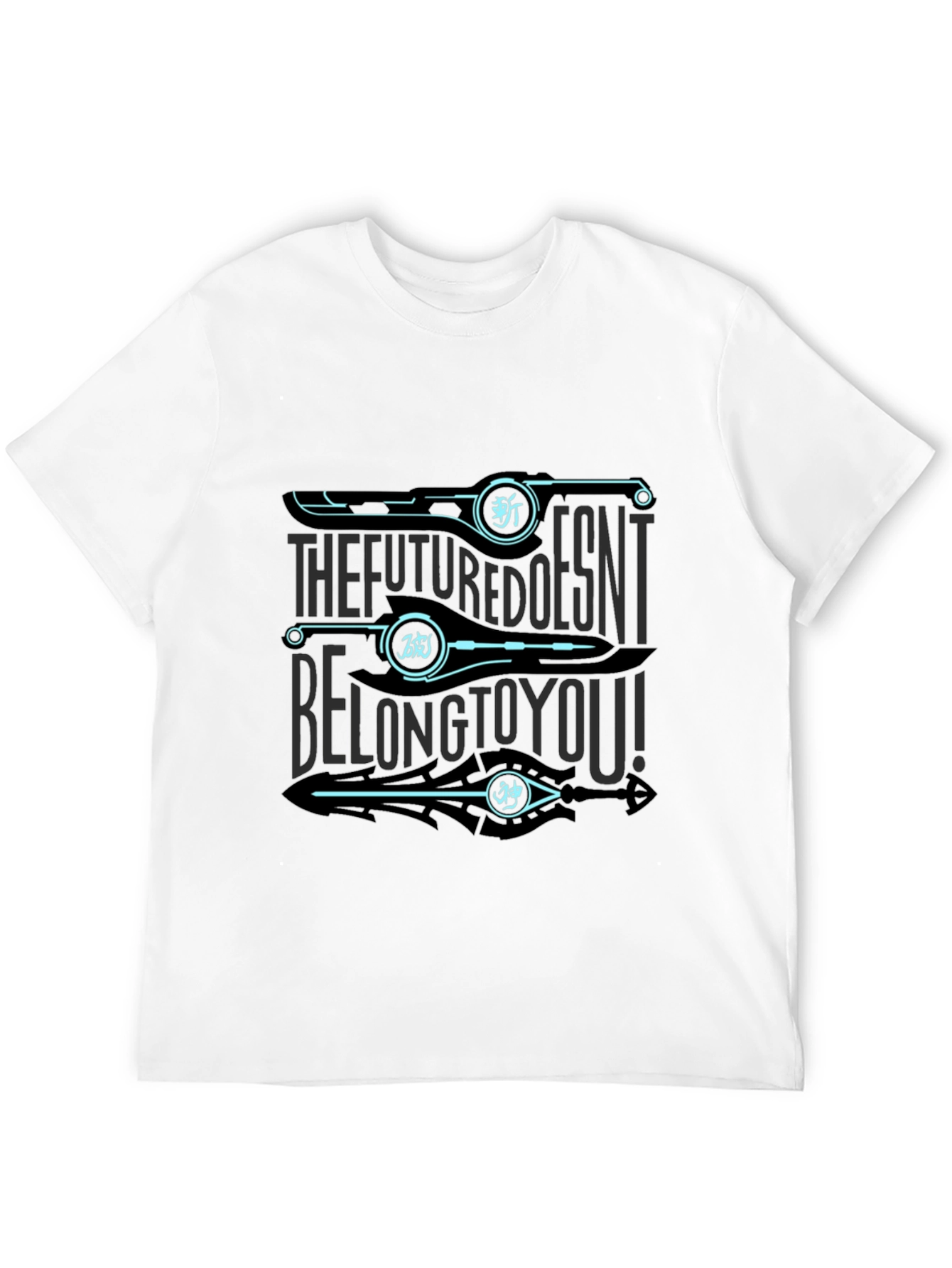 Black The Future Doesn't Belong to You Black Graphic Tee view 12