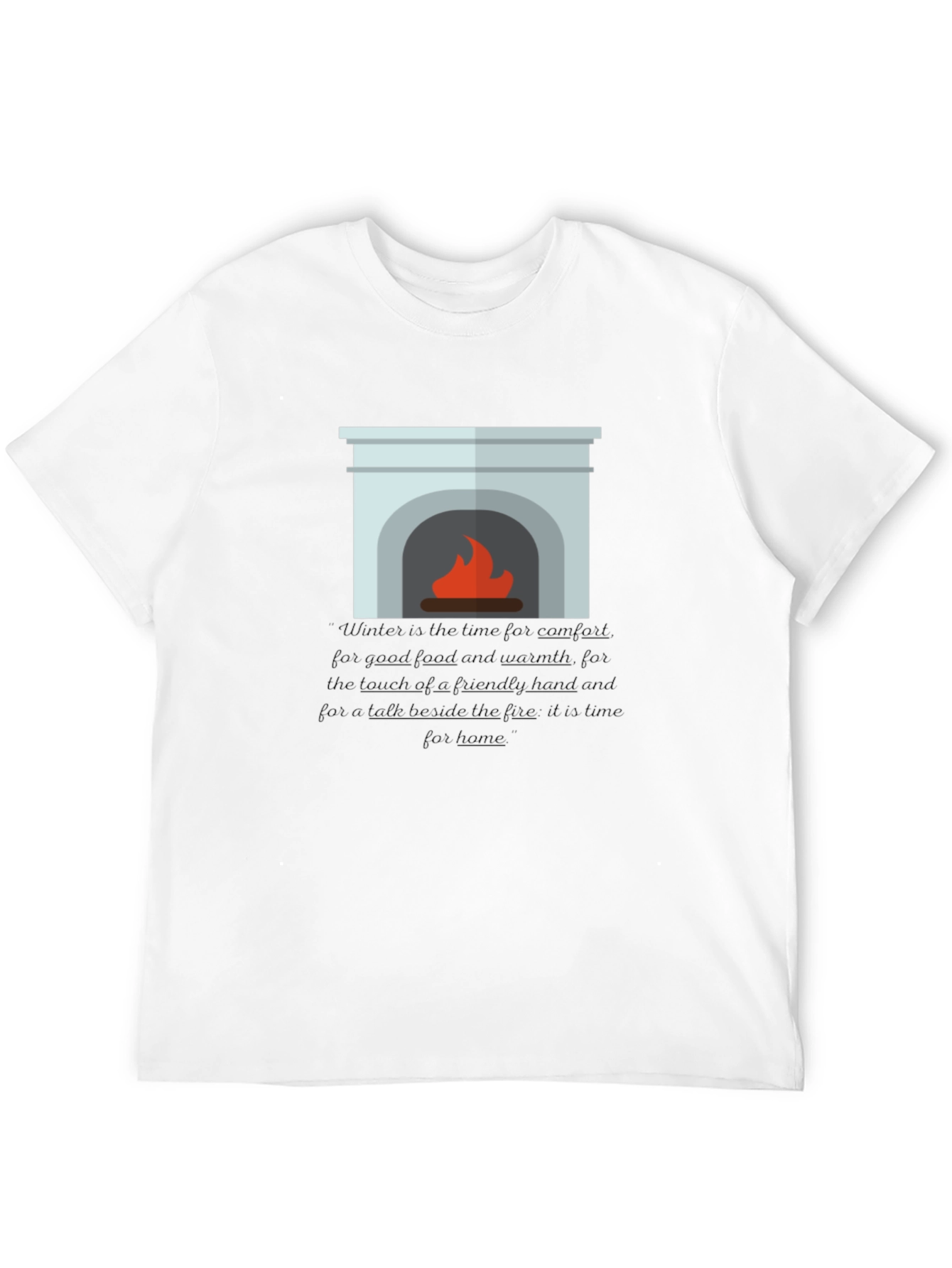Black Cozy Fireplace Graphic Tee - Comfort & Style view 12