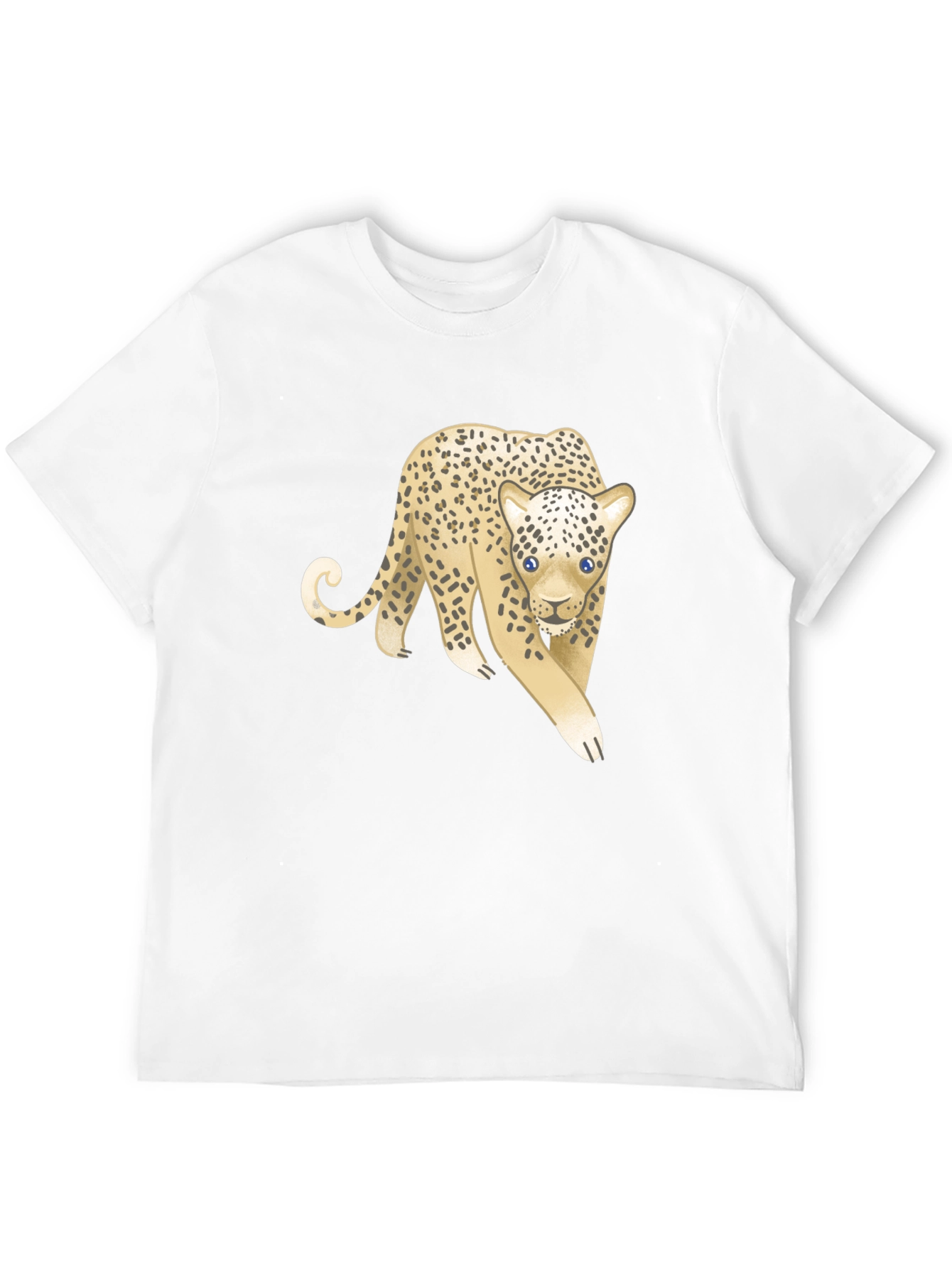 Black Leopard Graphic Tee - Unisex Black T-Shirt view 12