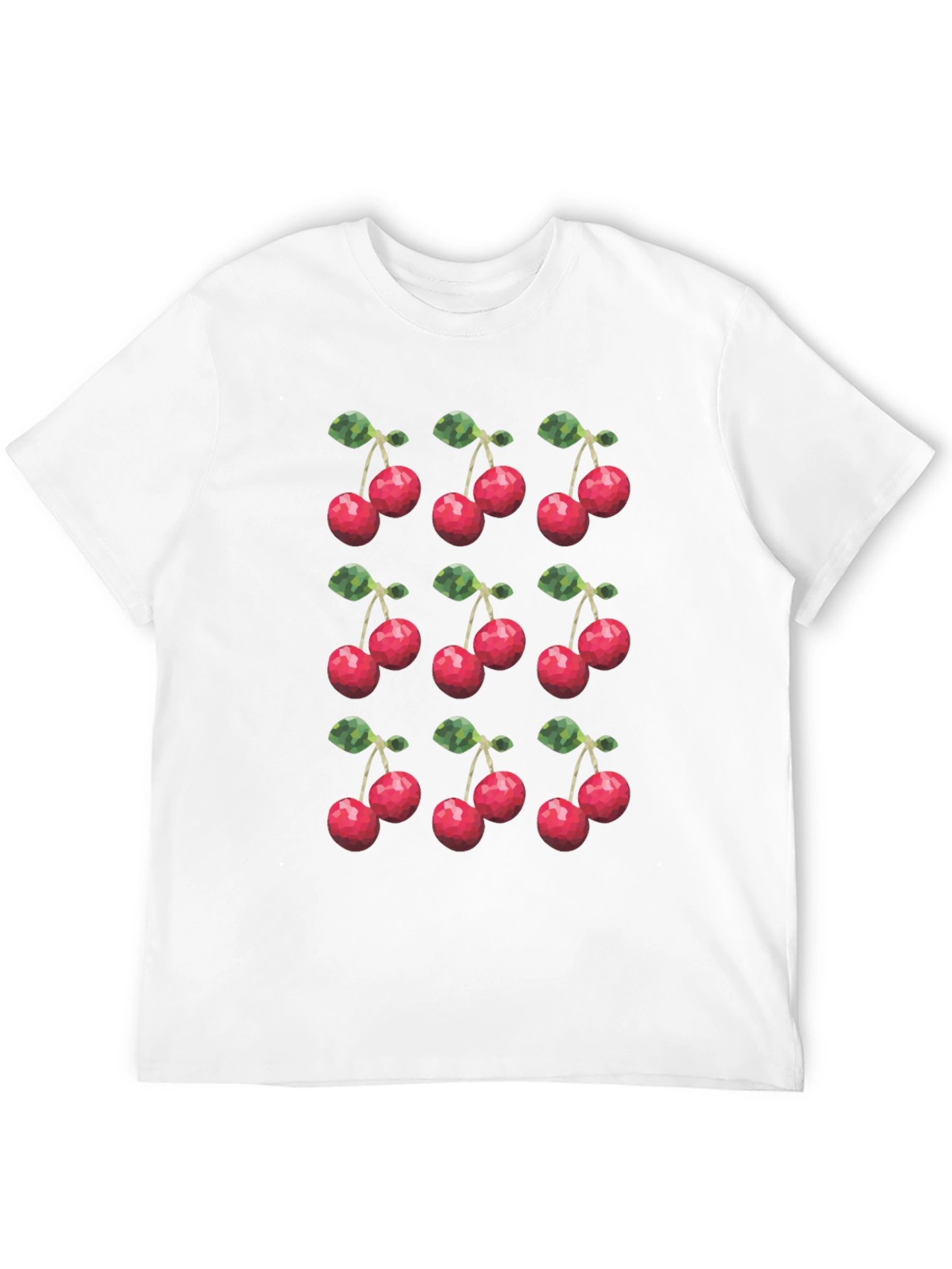 Black Cherry Print Black T-Shirt view 12