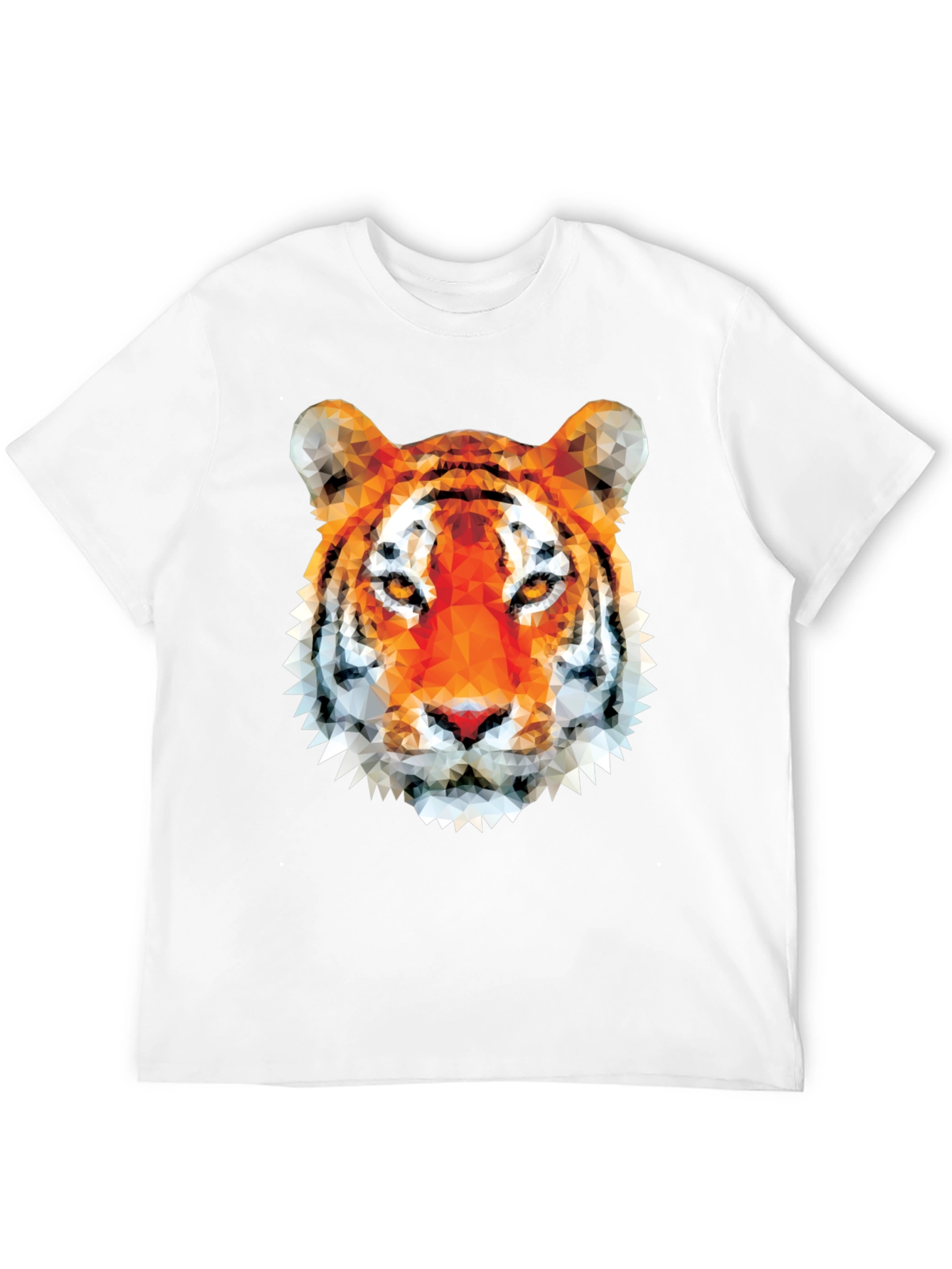 Black Geometric Tiger Graphic Tee - Modern Animal Print view 12