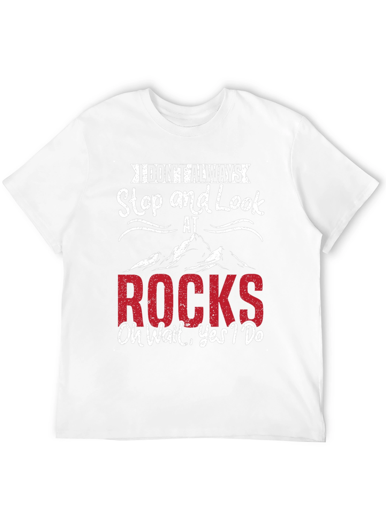 Black Funny Rock Lover T-Shirt - I Don't Always Stop & Look view 12