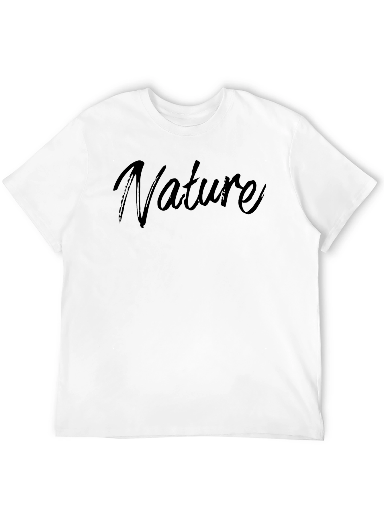 Black Nature Graphic Tee - Black Crew Neck T-Shirt view 12