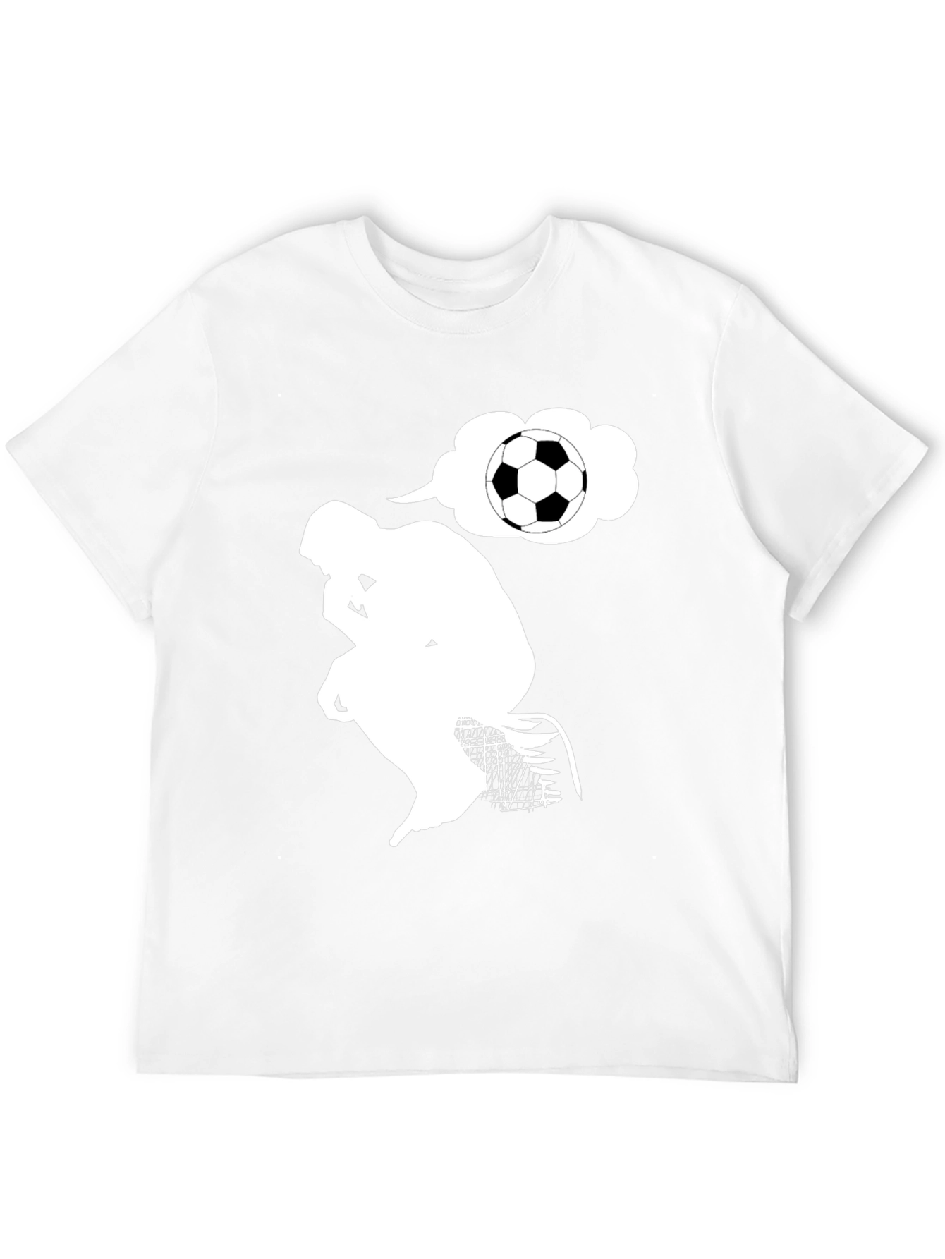 Black Philosophical Soccer Tee - Thinker with Ball view 12