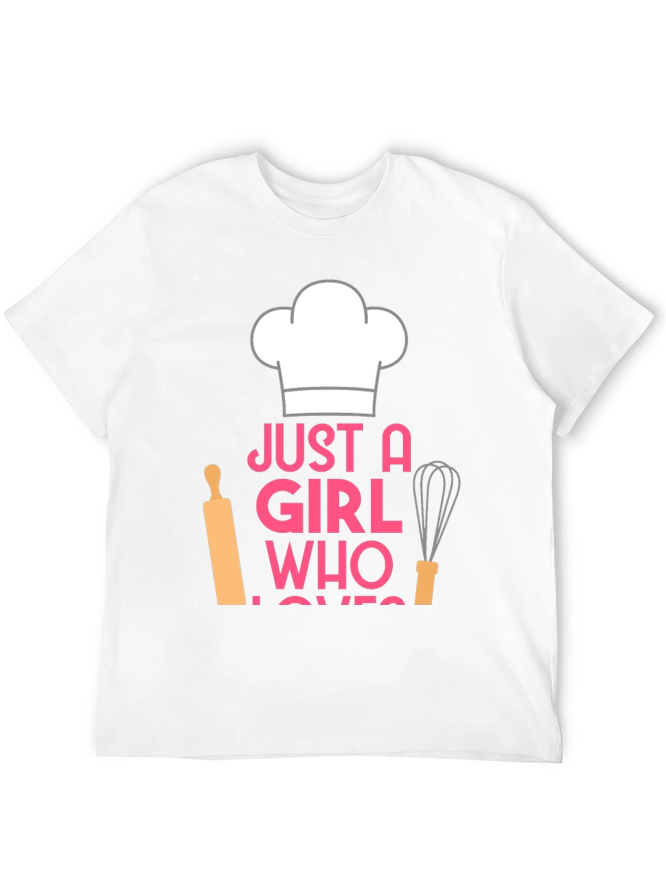 Black Just A Girl Who Loves Baking T-Shirt view 12