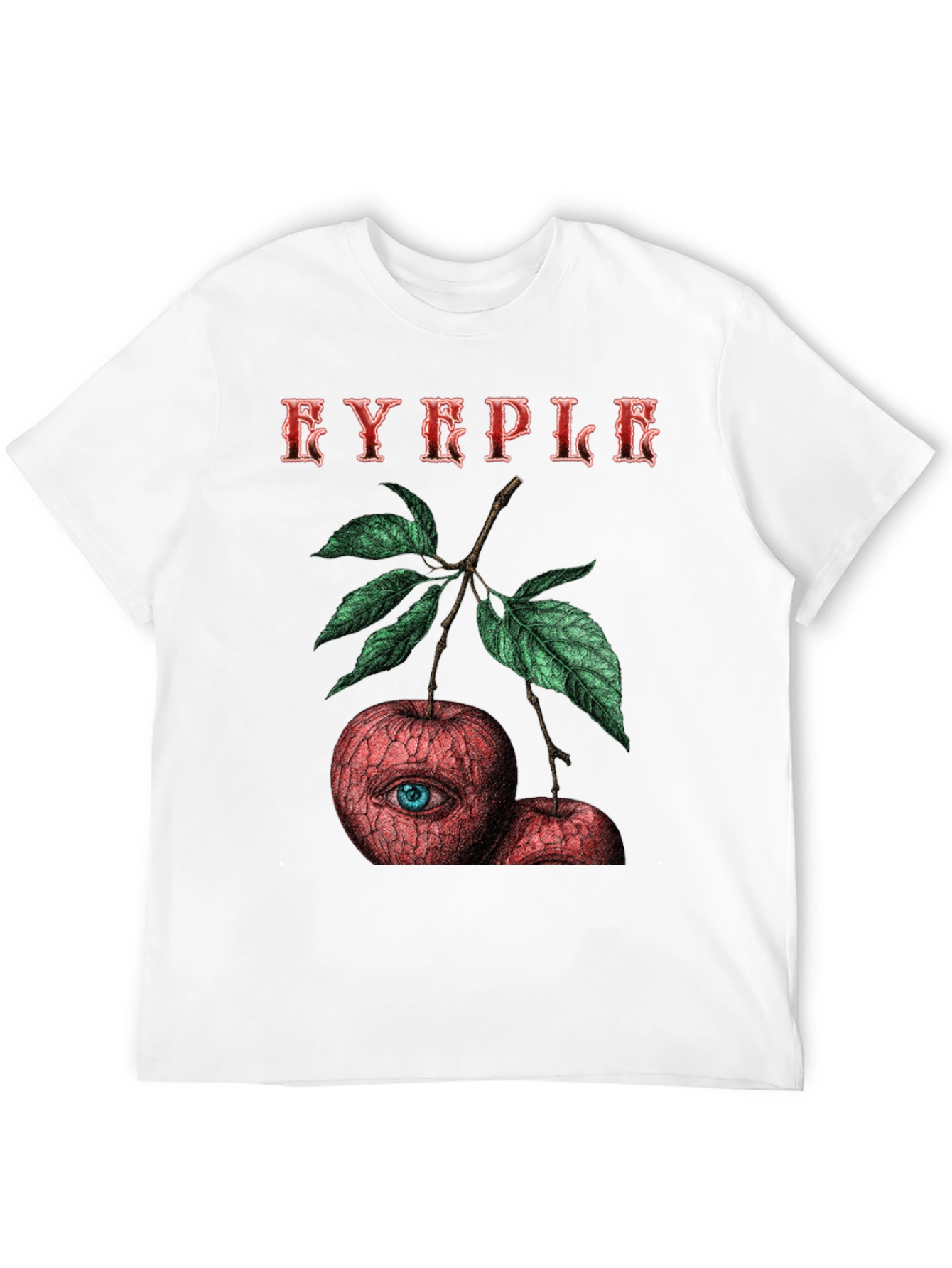 Black EYEPLE Graphic T-Shirt - Eye Apple Design view 12