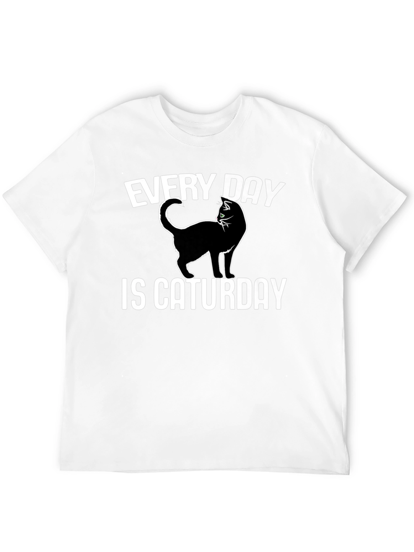 Black Every Day is Caturday Black T-Shirt view 12