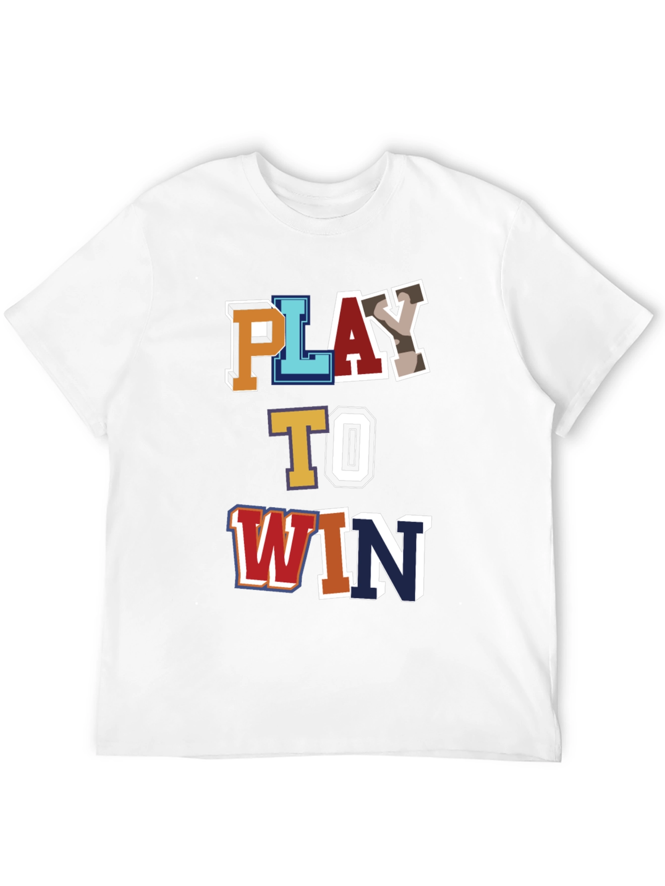 Black Play To Win Graphic Tee - Men's Cotton Blend T-Shirt view 12