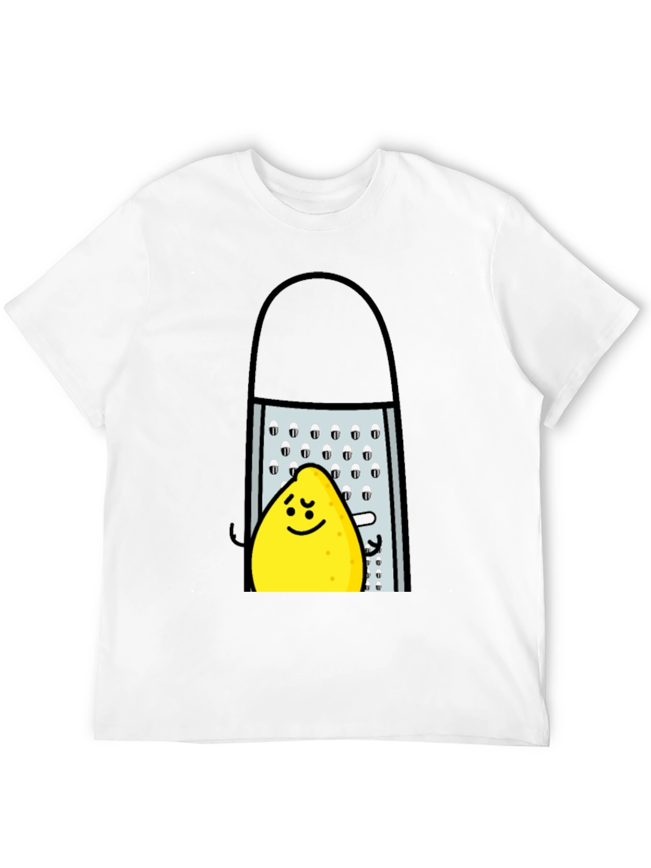 Black Funny Grated Lemon T-Shirt - Black Cotton Tee view 12