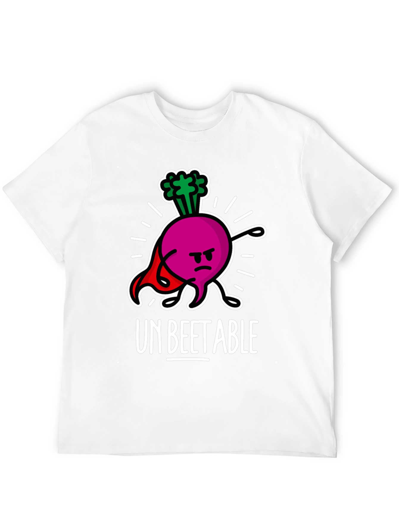 Black Un-Beetable Humor Tee: Super Beet Graphic T-Shirt view 12