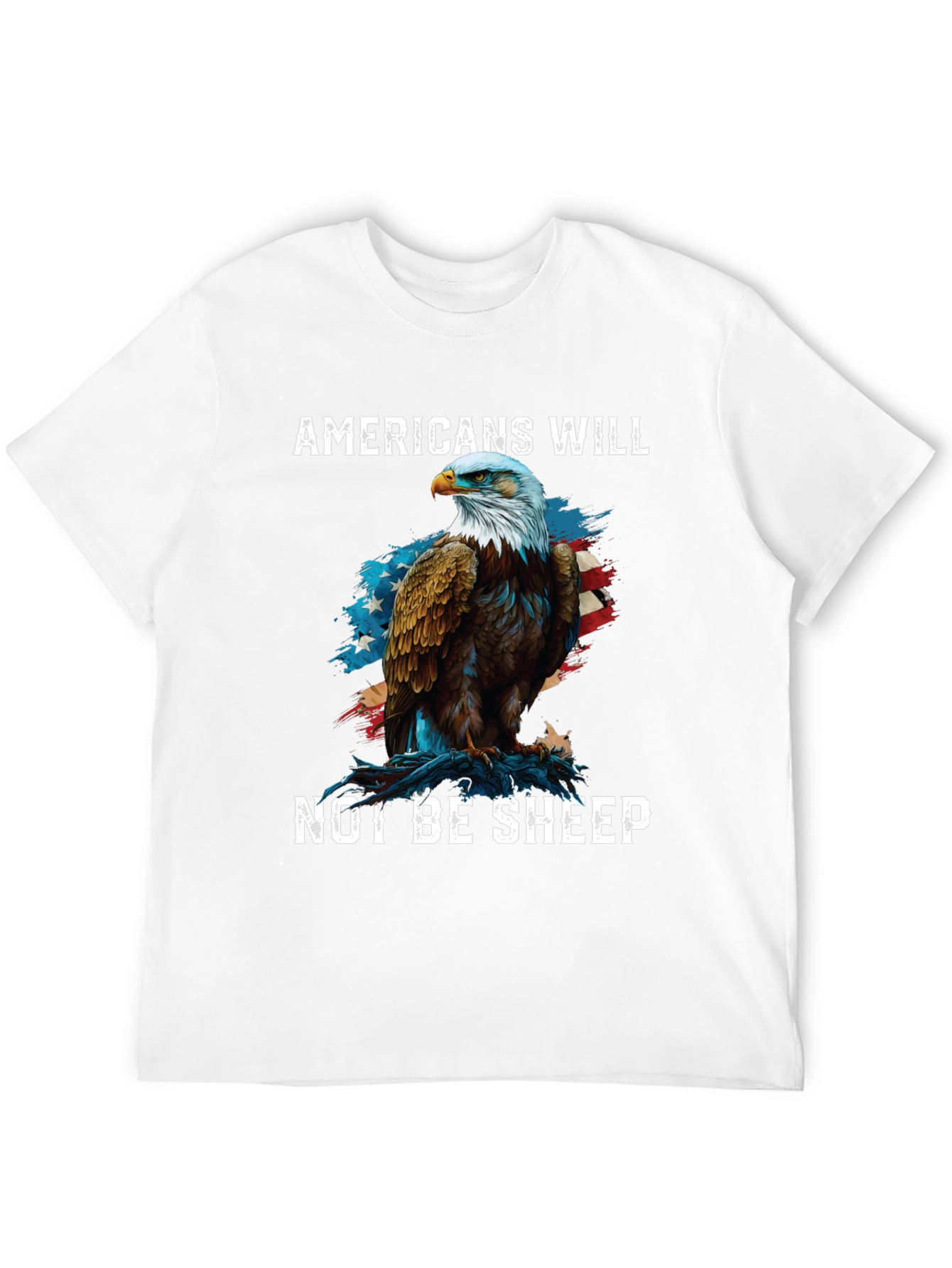Black Americans Will Not Be Sheep Eagle Graphic Tee view 12