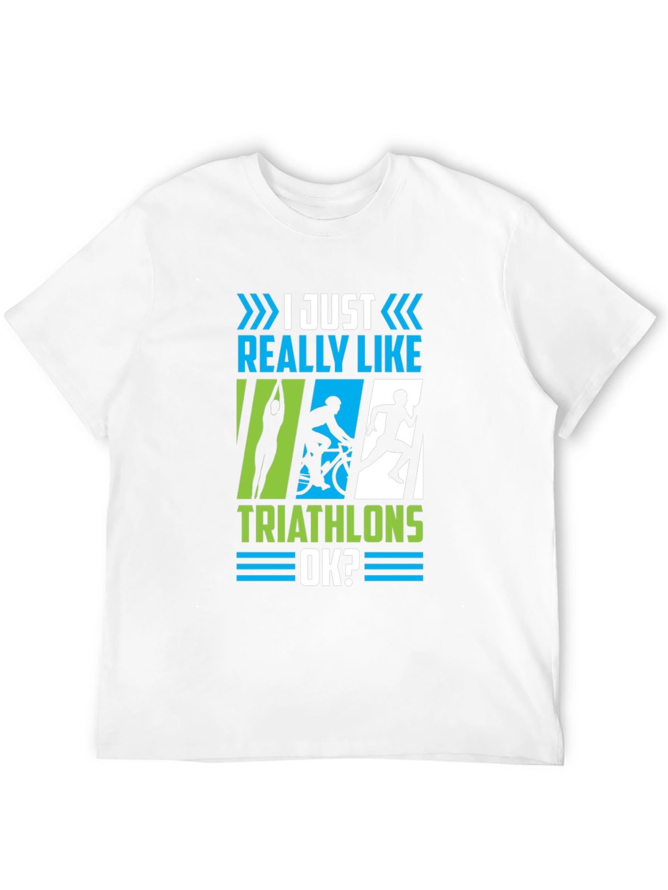 Black Triathlon Lover T-Shirt - I Just Really Like Triathlons OK? view 12