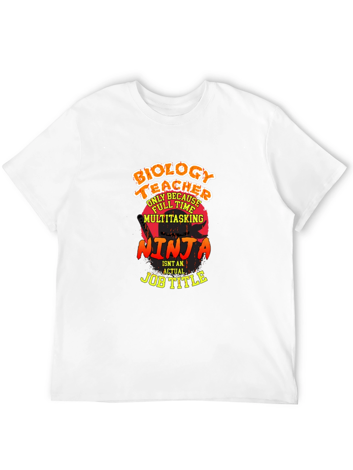 Black Biology Teacher Ninja Graphic Tee view 12